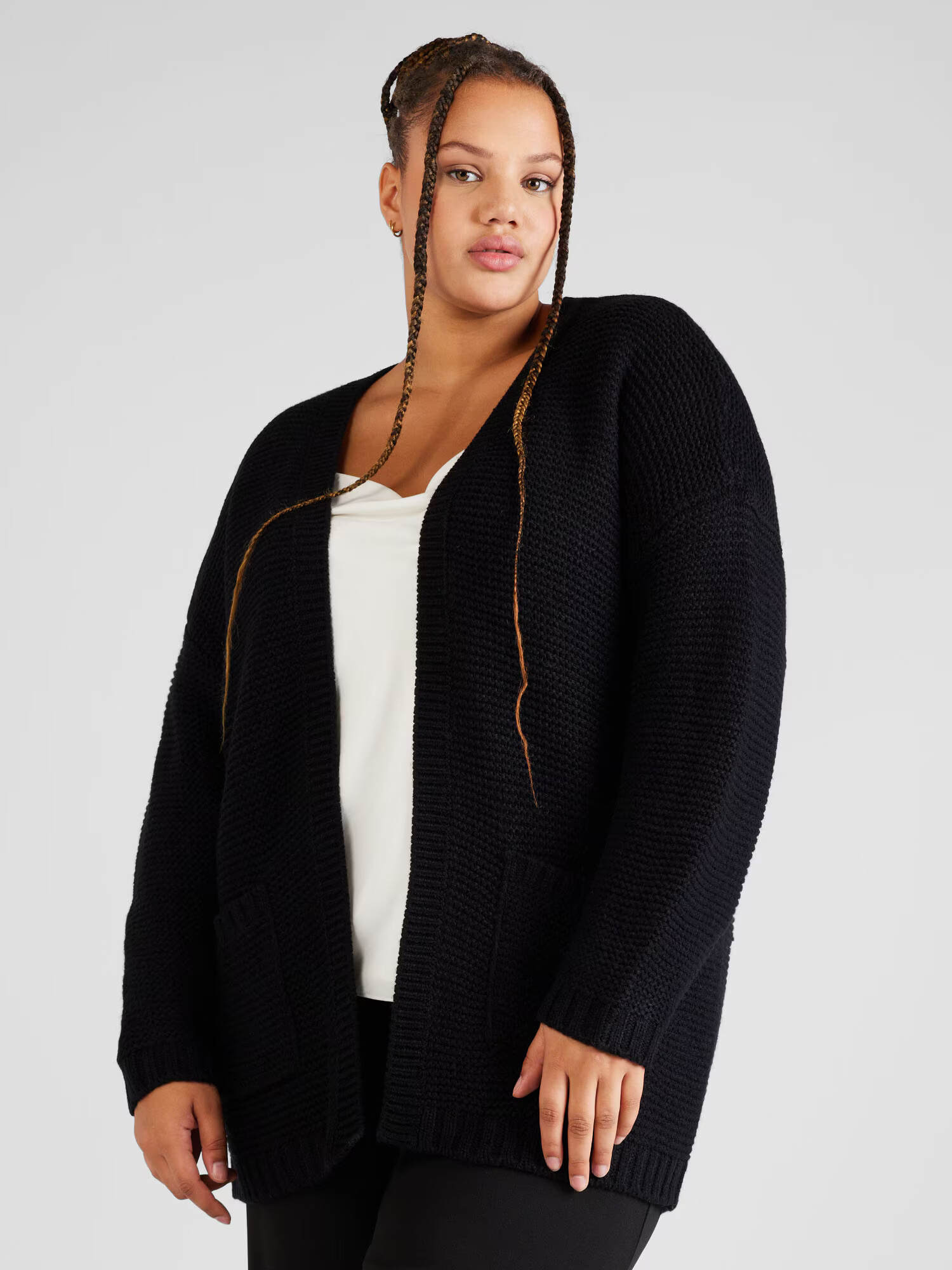 Vero Moda Curve Geacă tricotată negru - Pled.ro