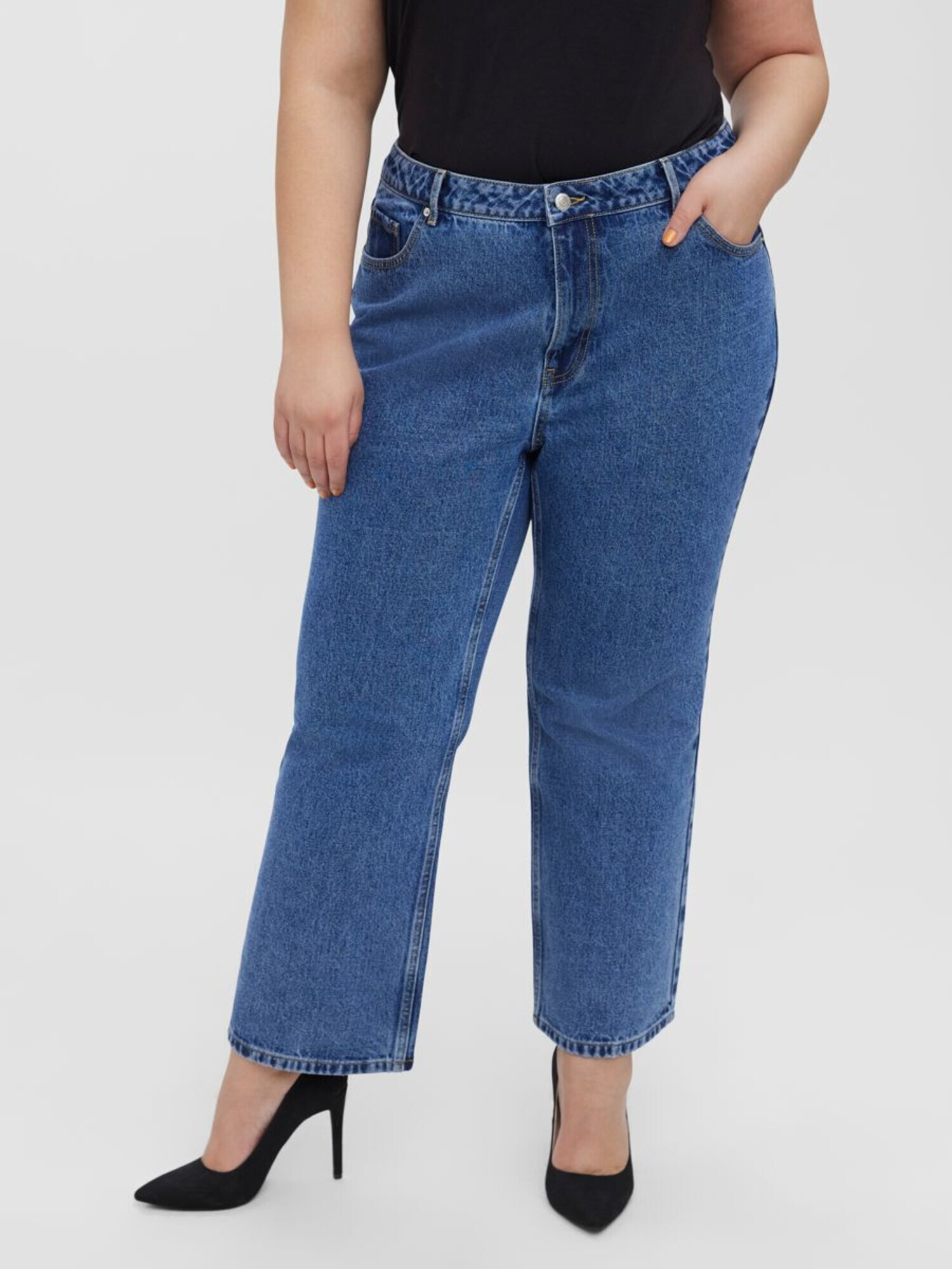 Vero Moda Curve Jeans 'Kithy' albastru denim - Pled.ro