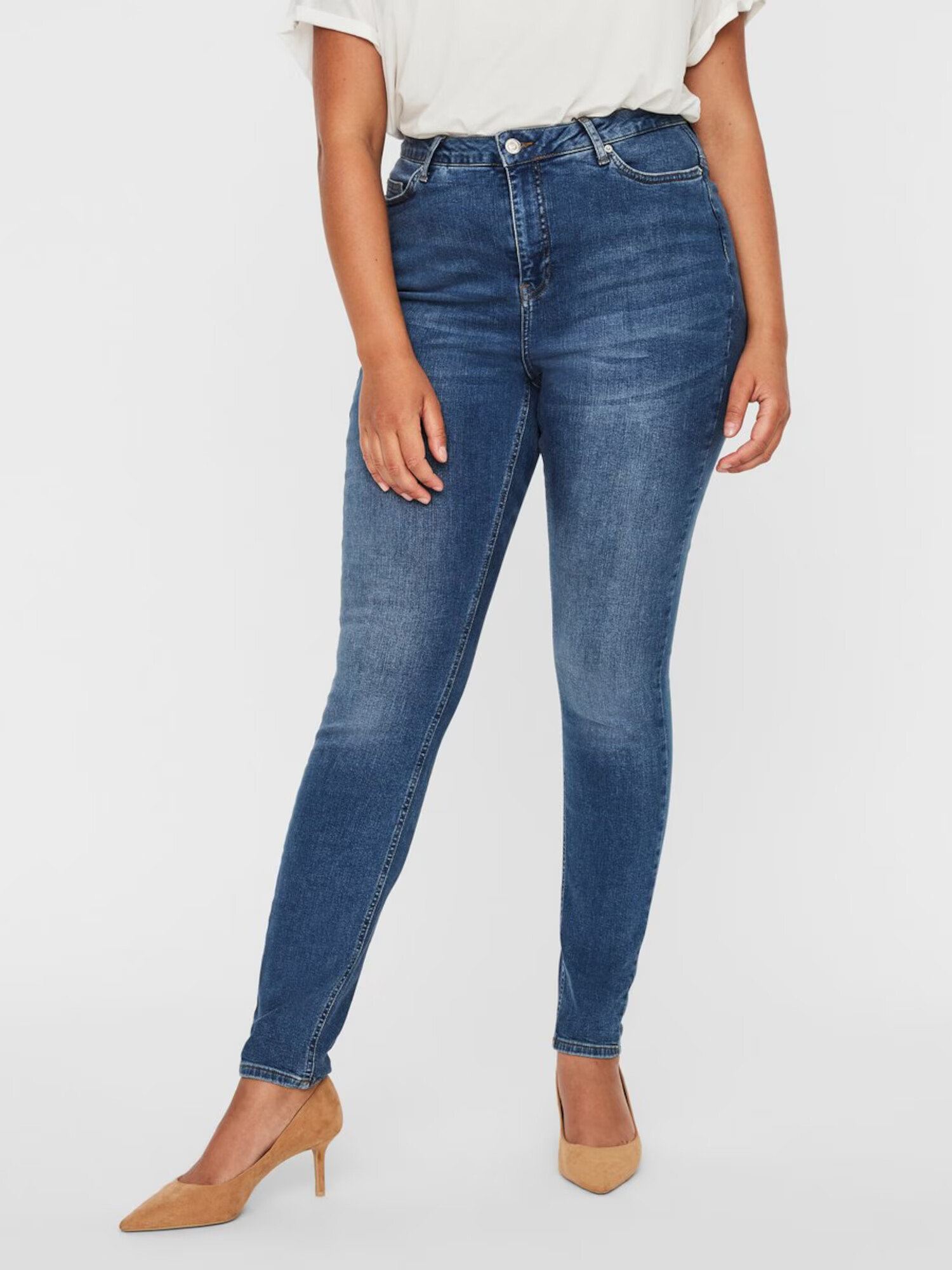 Vero Moda Curve Jeans 'Lora' albastru denim - Pled.ro