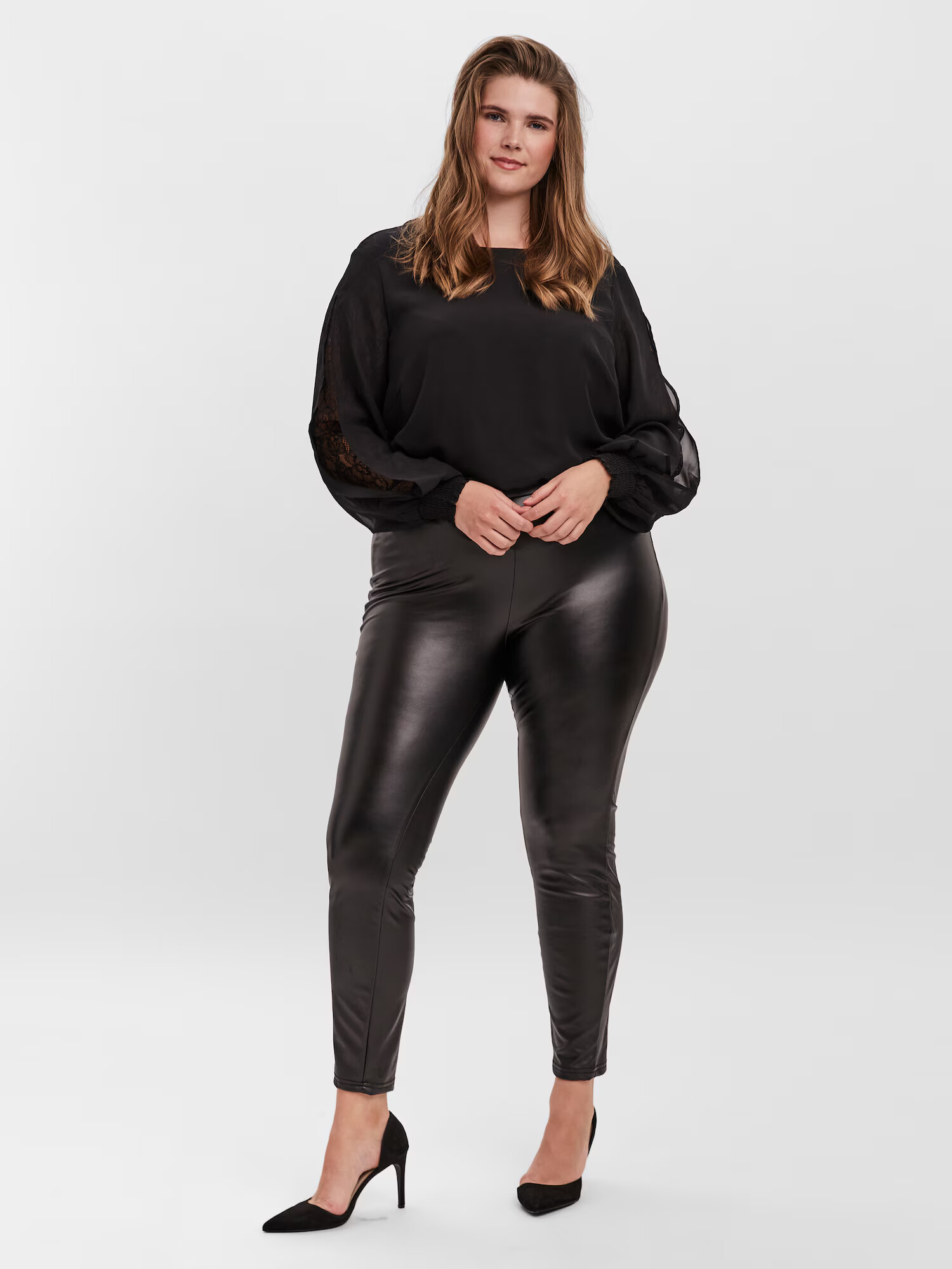 Vero Moda Curve Leggings 'Gaya' negru - Pled.ro