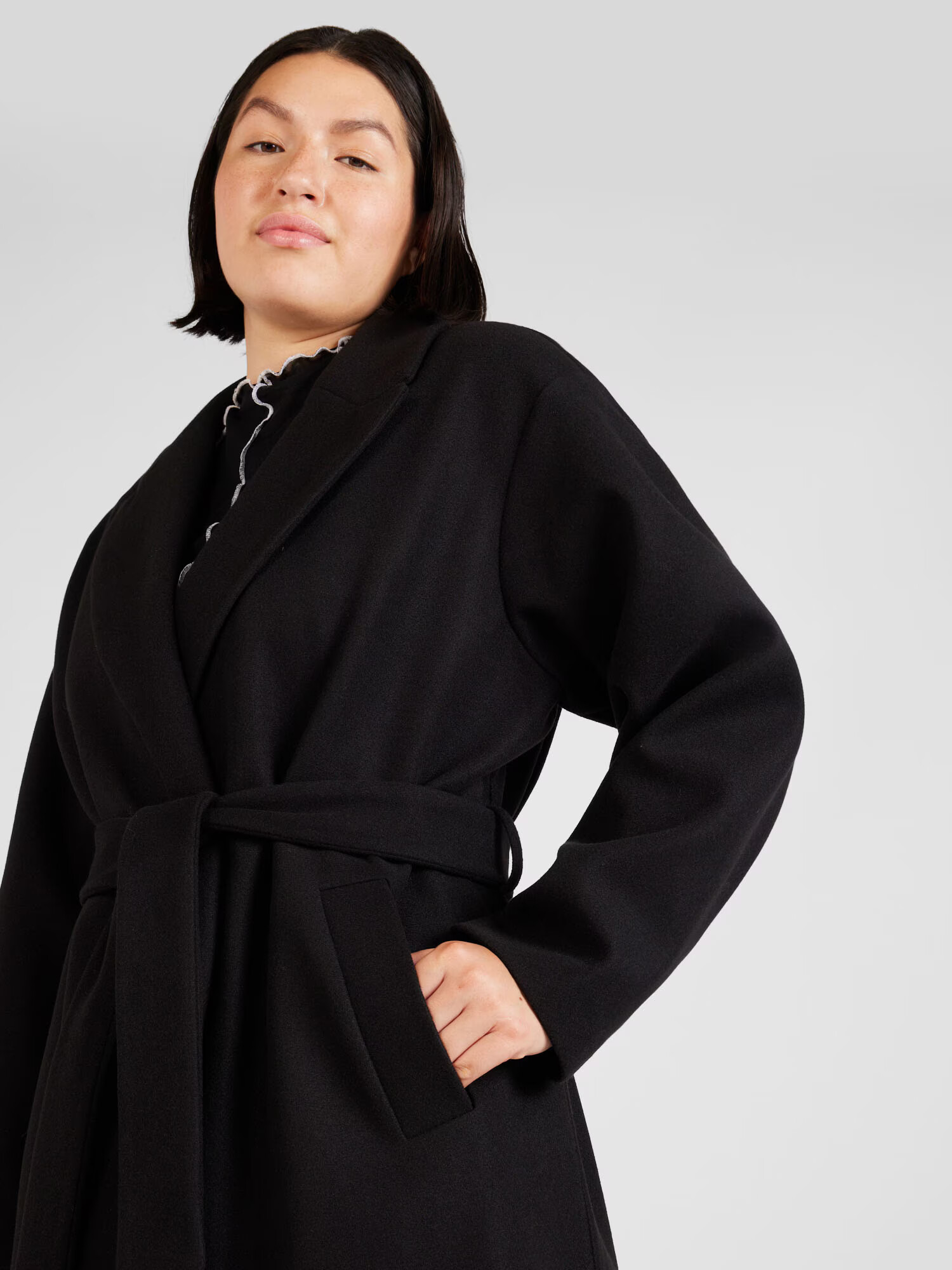 Vero Moda Curve Palton de primăvară-toamnă 'Fortune' negru - Pled.ro