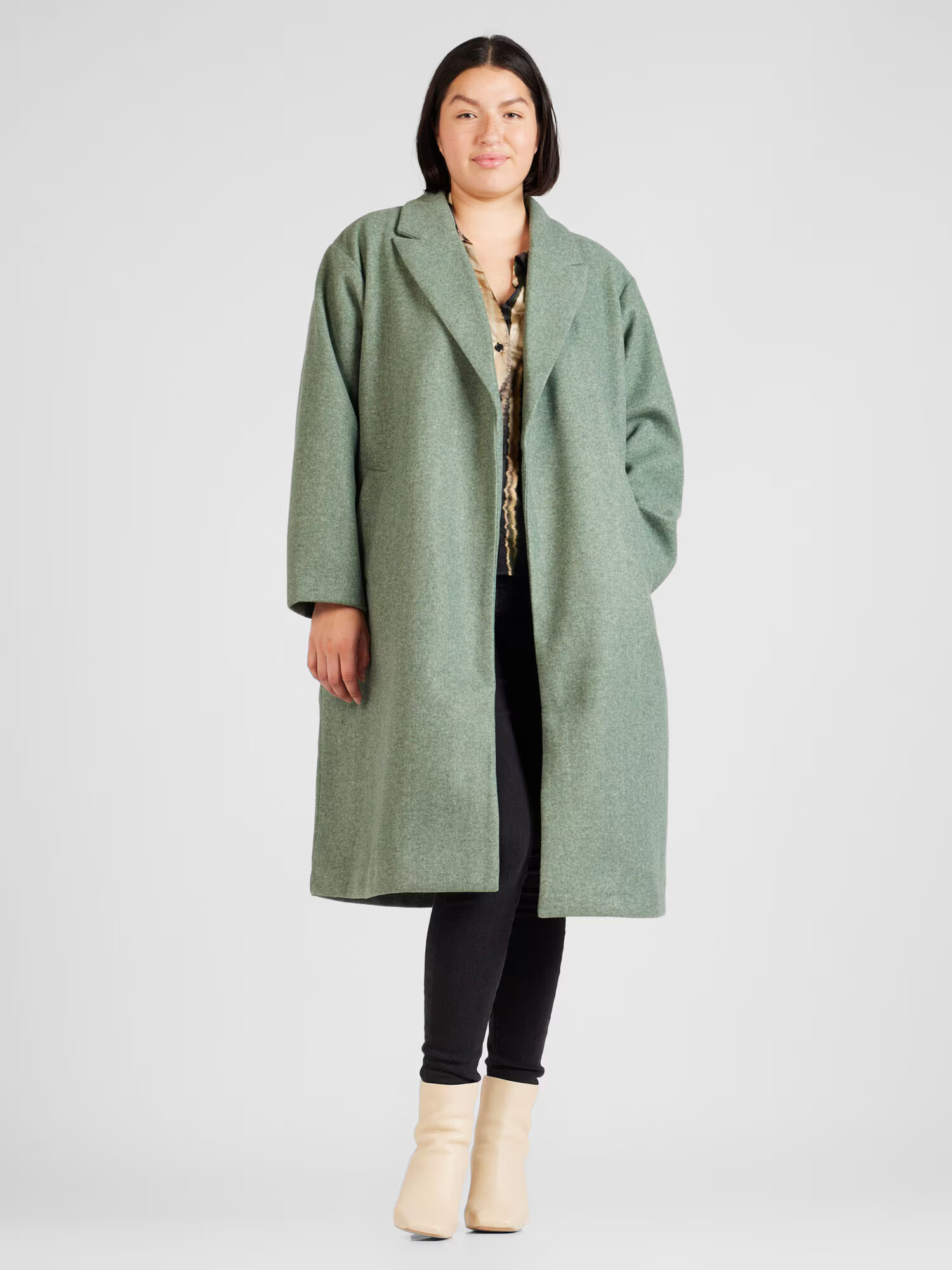 Vero Moda Curve Palton de primăvară-toamnă 'FORTUNE' verde deschis - Pled.ro