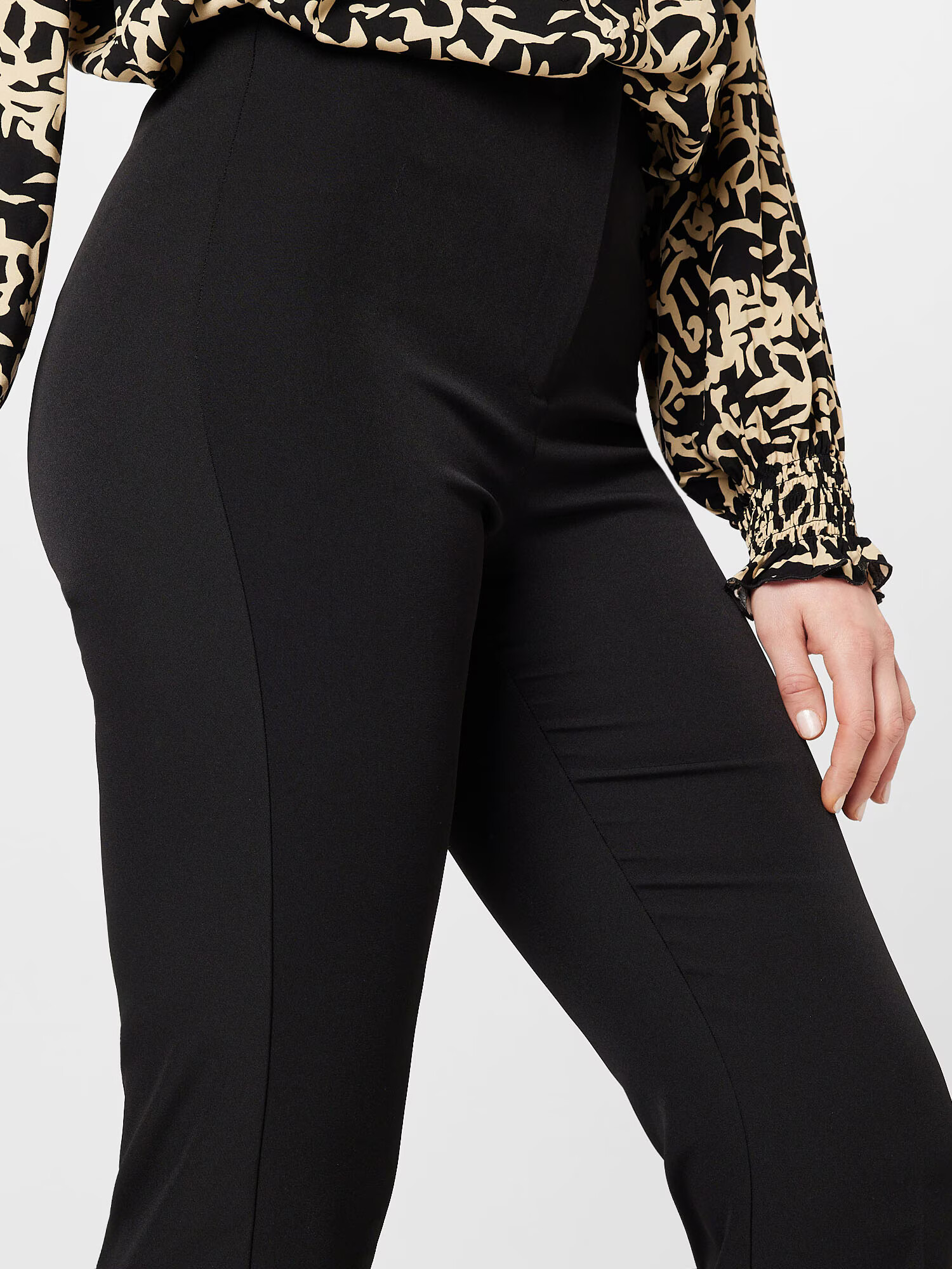 Vero Moda Curve Pantaloni cu dungă negru - Pled.ro