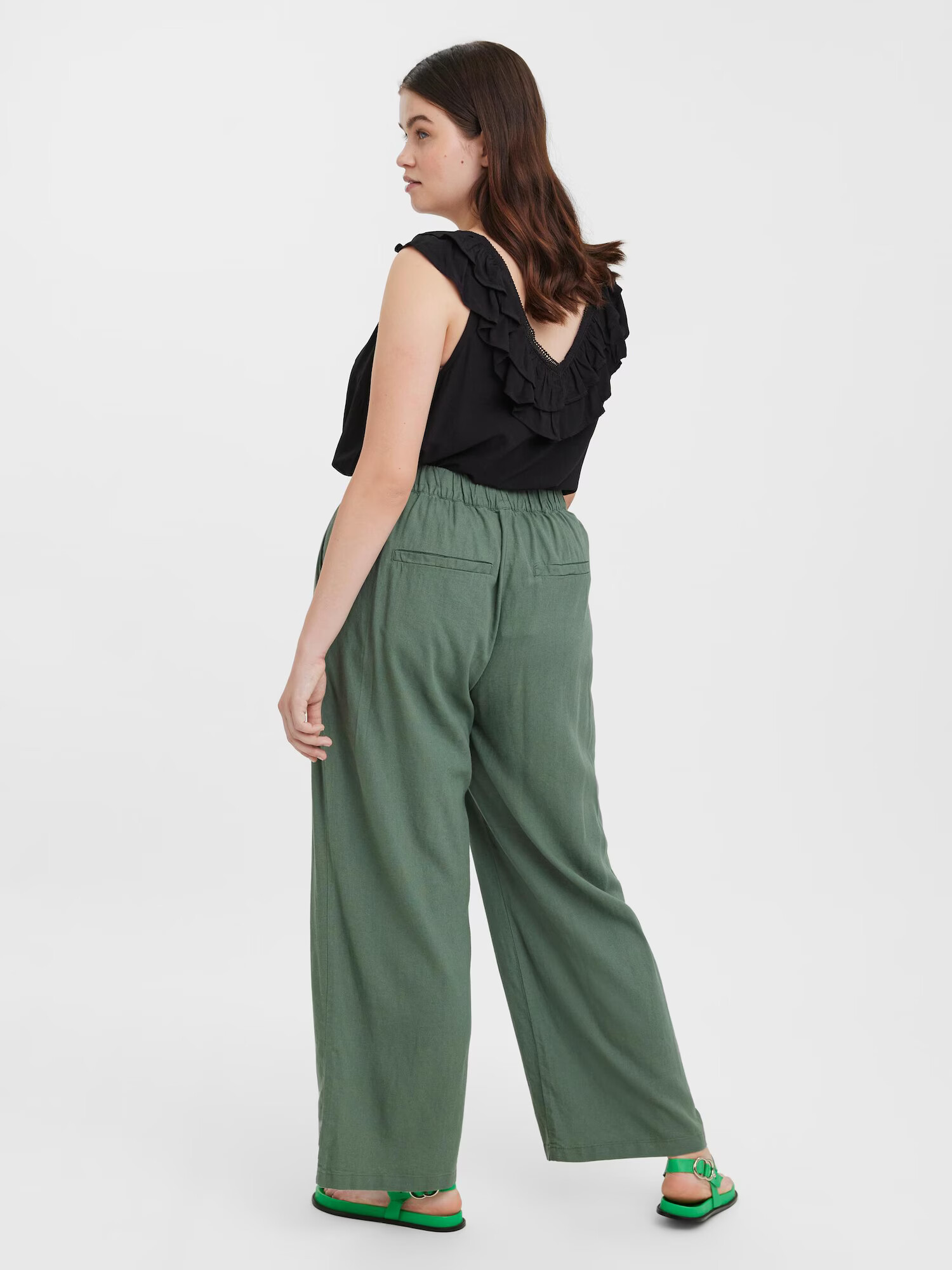 Vero Moda Curve Pantaloni verde - Pled.ro