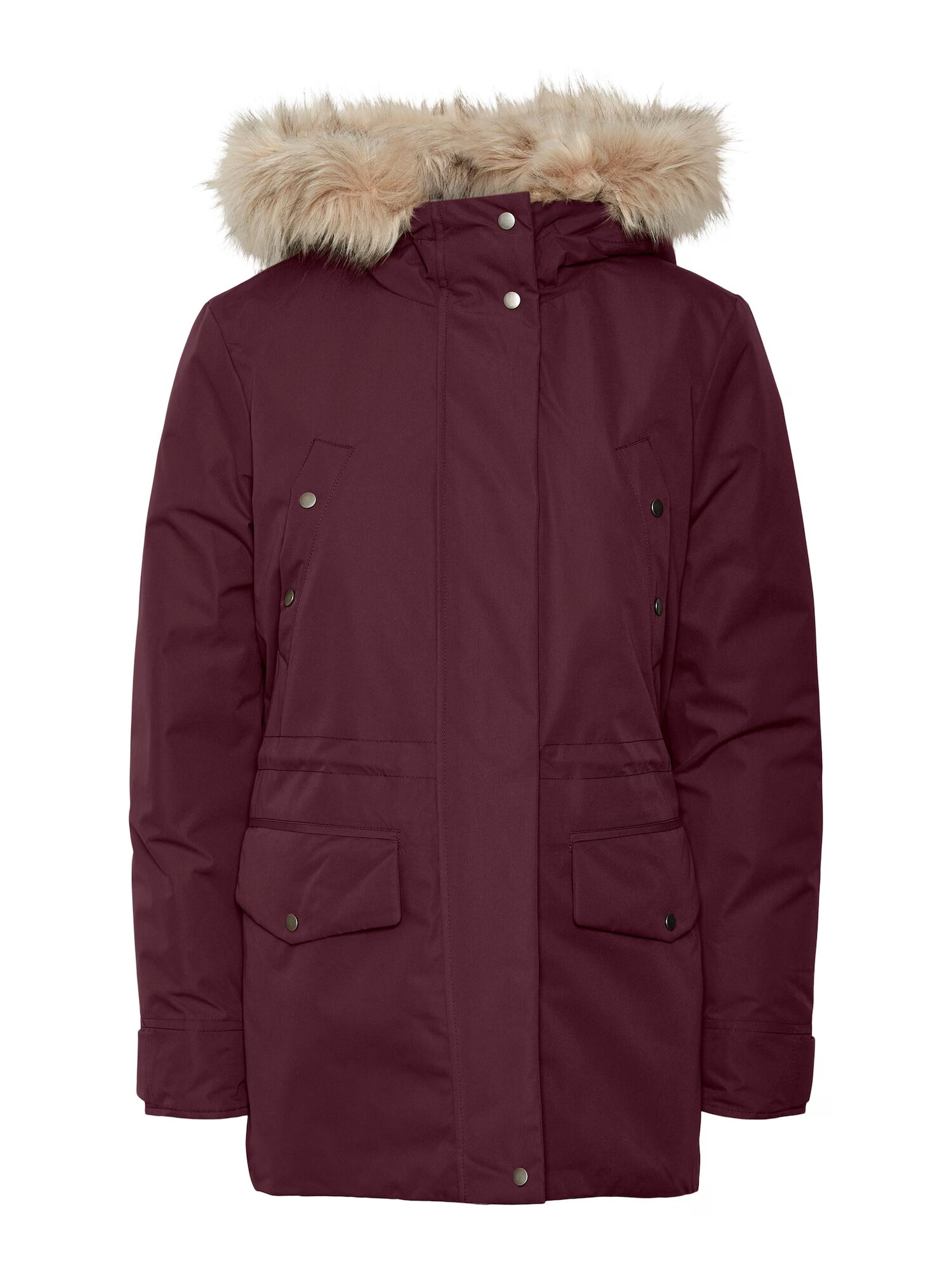 Vero Moda Curve Parka de iarnă 'DEMI' roșu bordeaux - Pled.ro