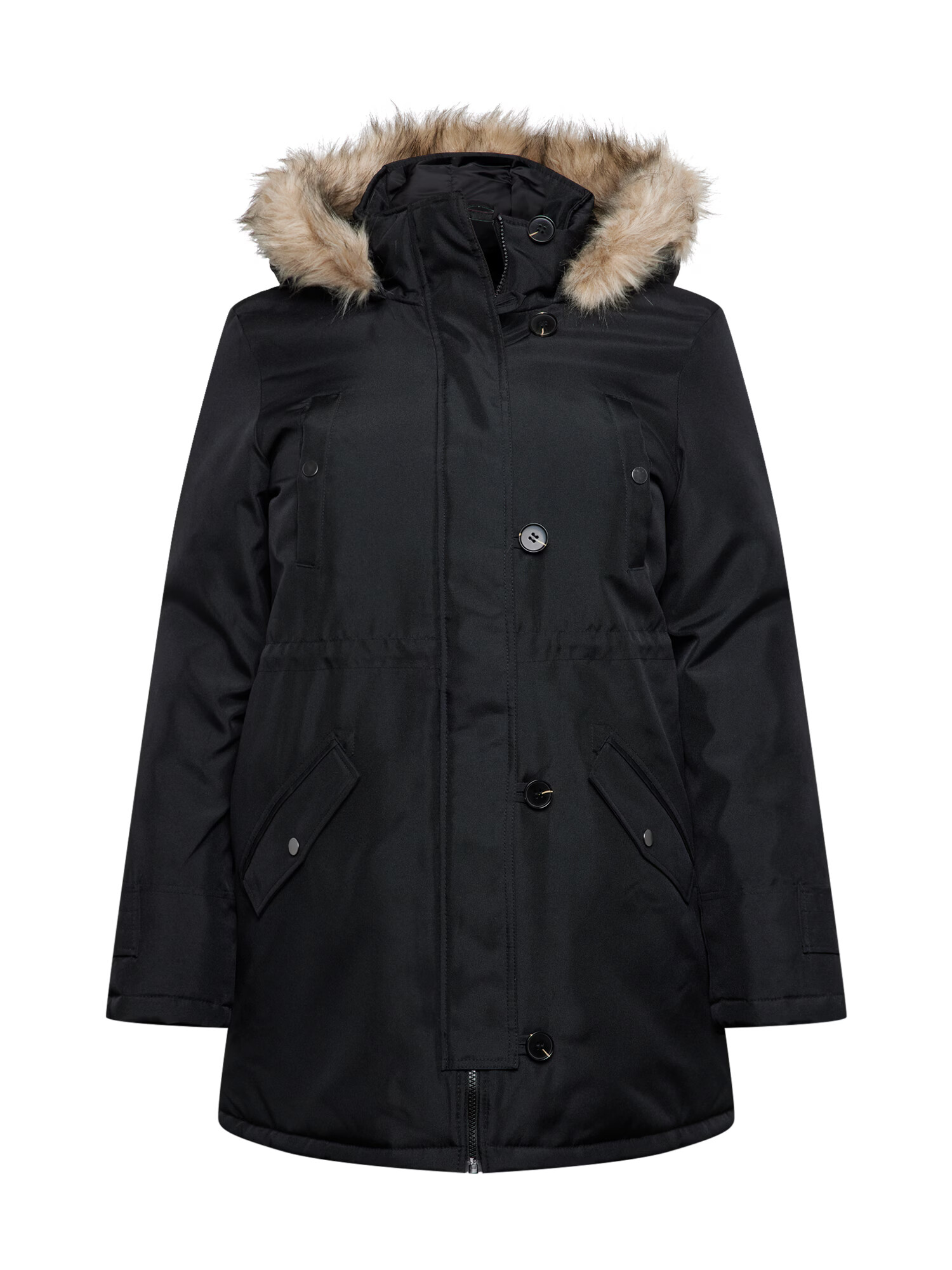 Vero Moda Curve Parka de iarnă bej / negru - Pled.ro