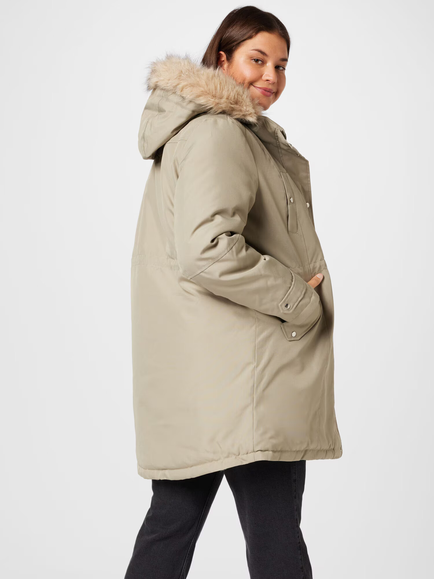 Vero Moda Curve Parka de iarnă 'TROK' verde deschis - Pled.ro