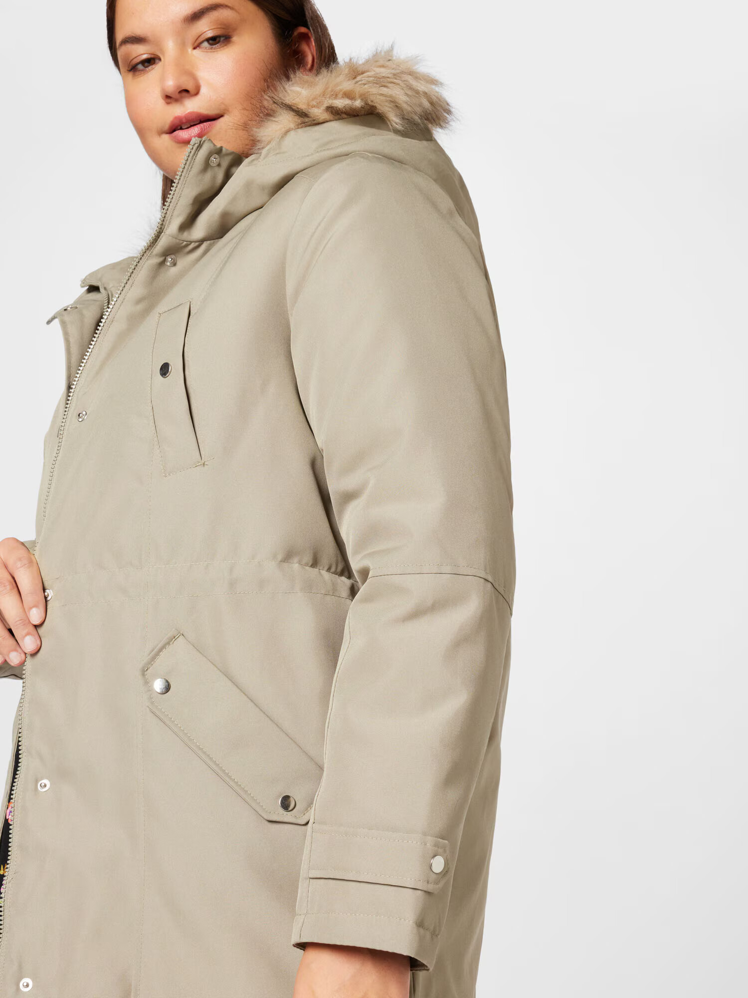 Vero Moda Curve Parka de iarnă 'TROK' verde deschis - Pled.ro