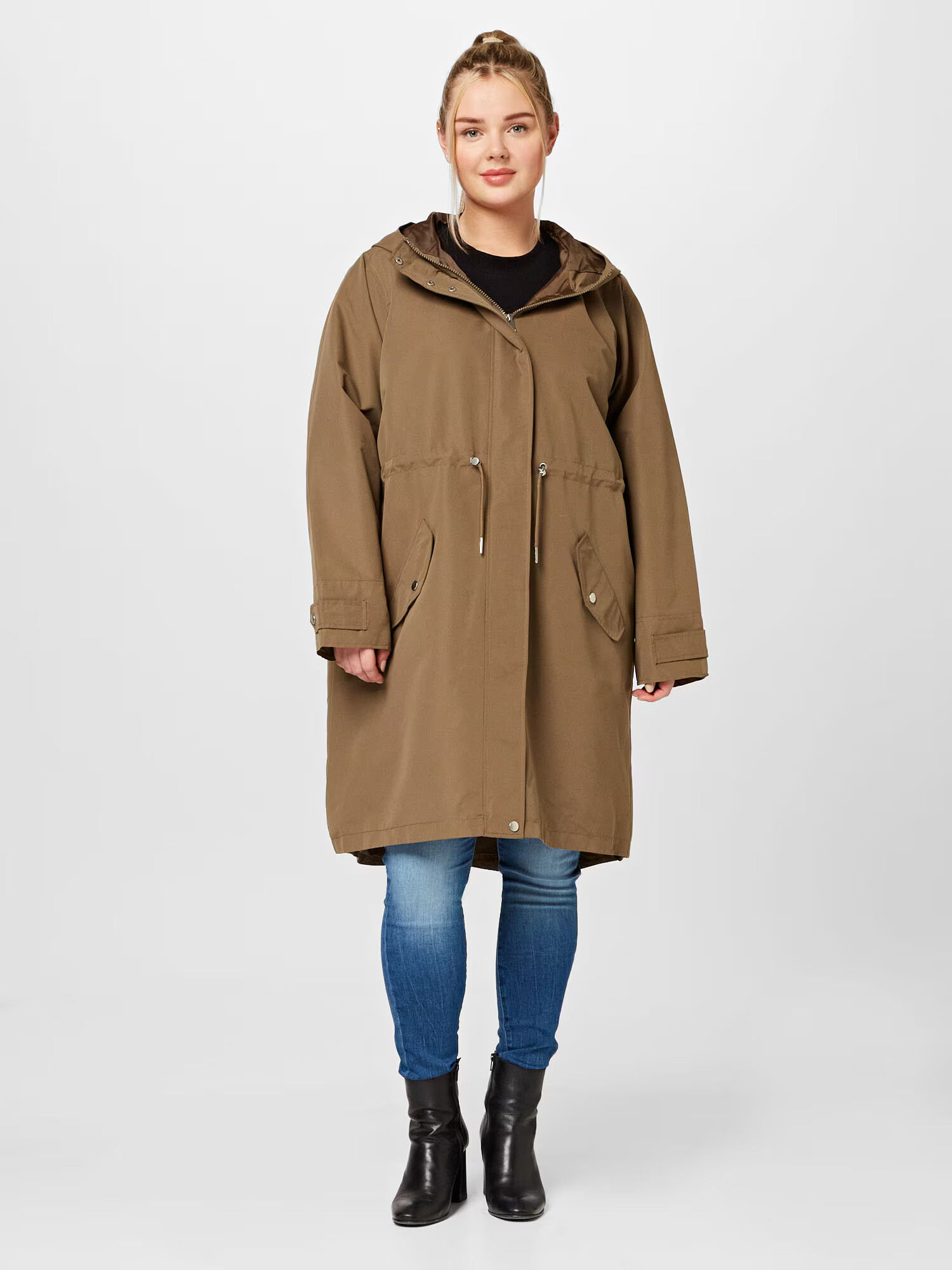 Vero Moda Curve Parka de primăvară-toamnă 'EVERLY' oliv - Pled.ro