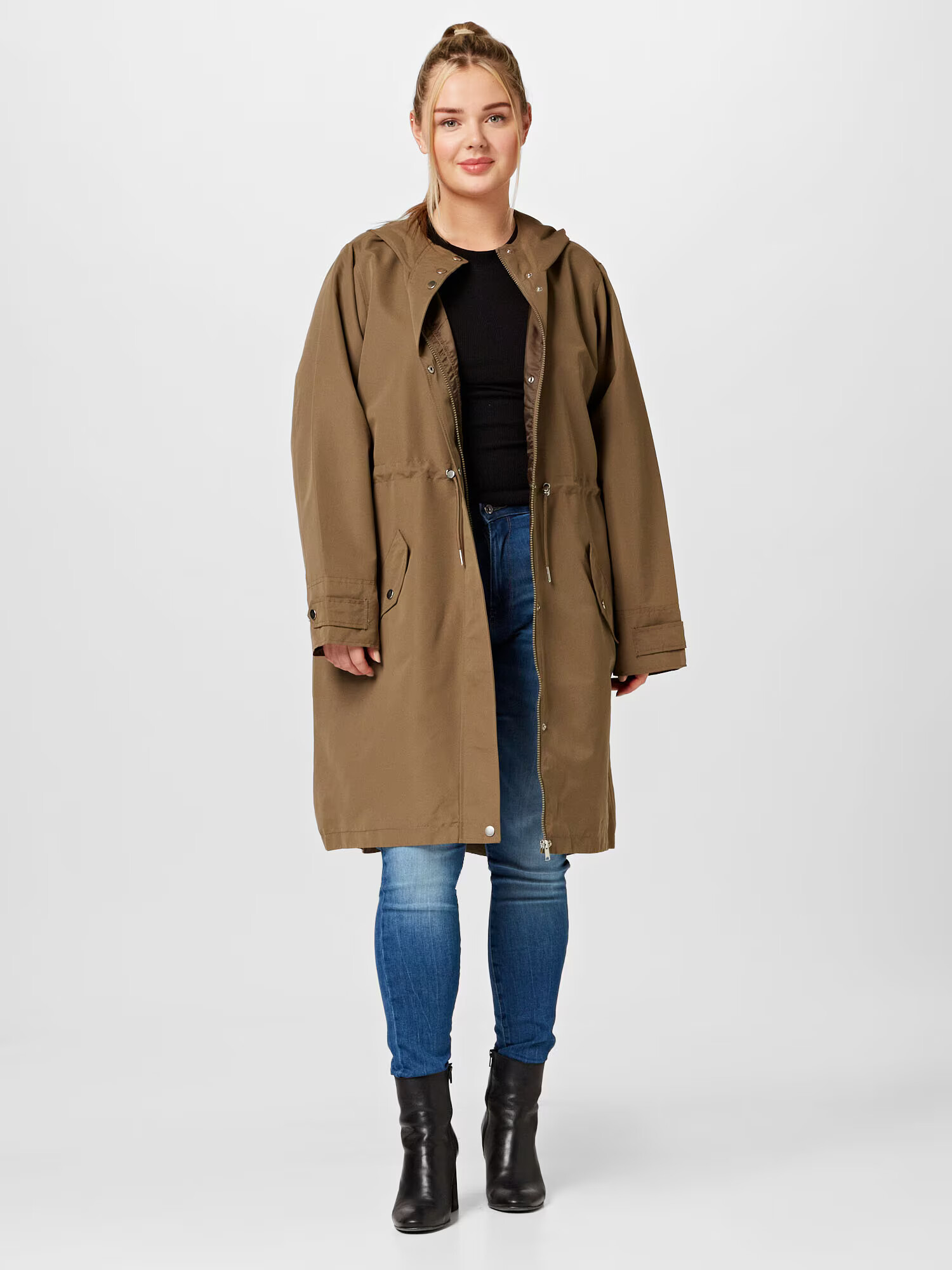 Vero Moda Curve Parka de primăvară-toamnă 'EVERLY' oliv - Pled.ro