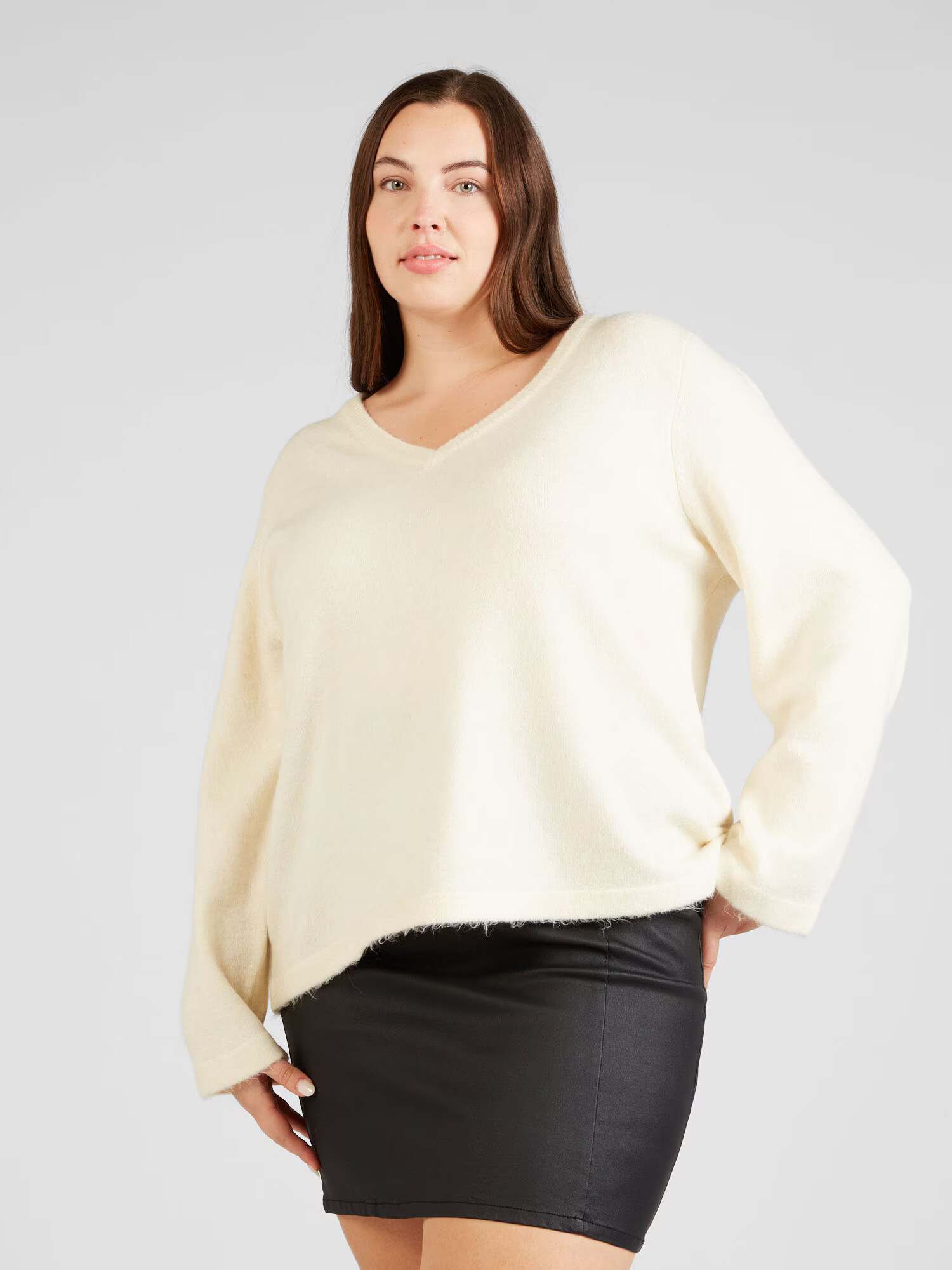 Vero Moda Curve Pulover ecru - Pled.ro