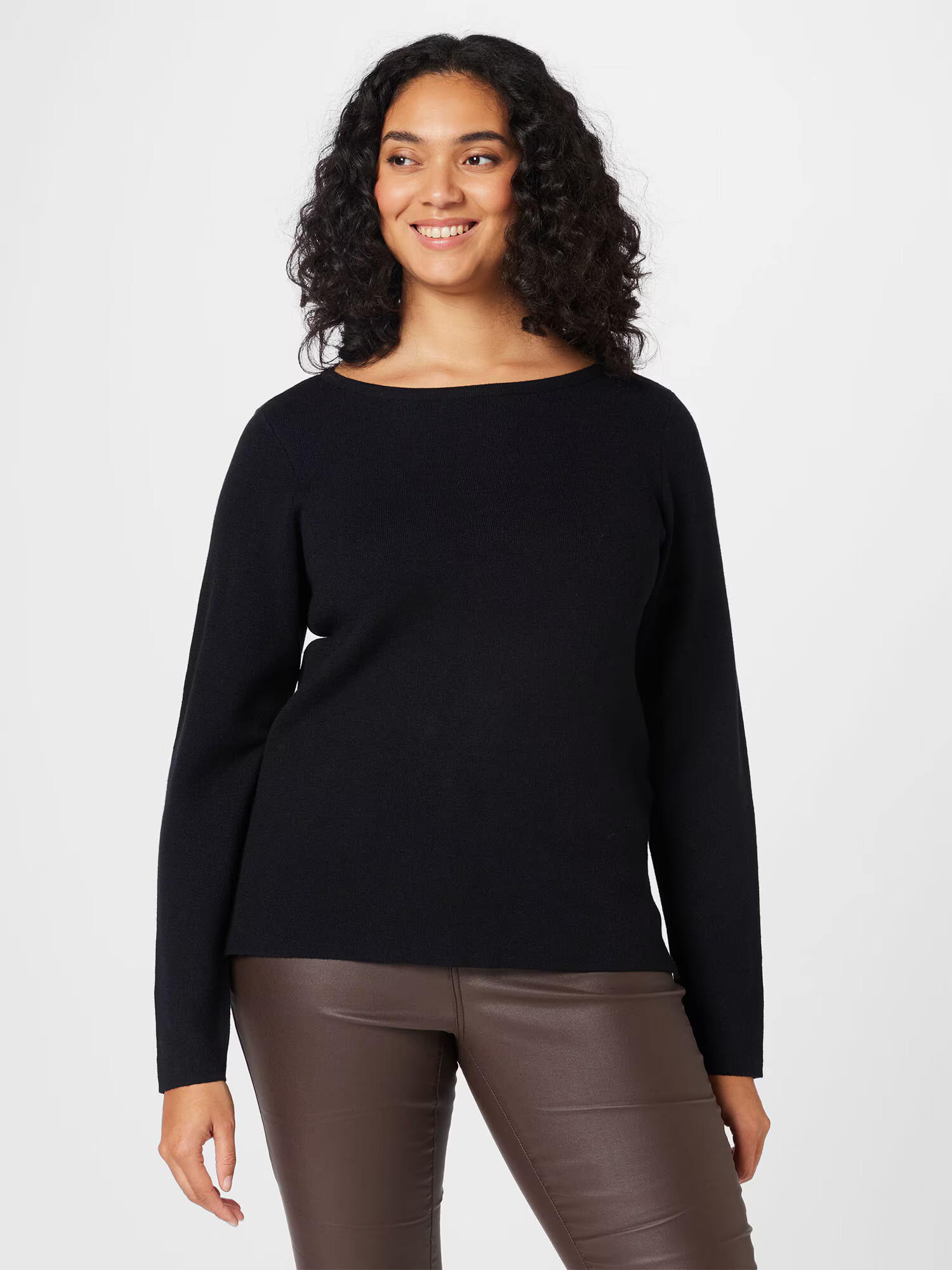 Vero Moda Curve Pulover 'GOLD NEEDLE' negru - Pled.ro