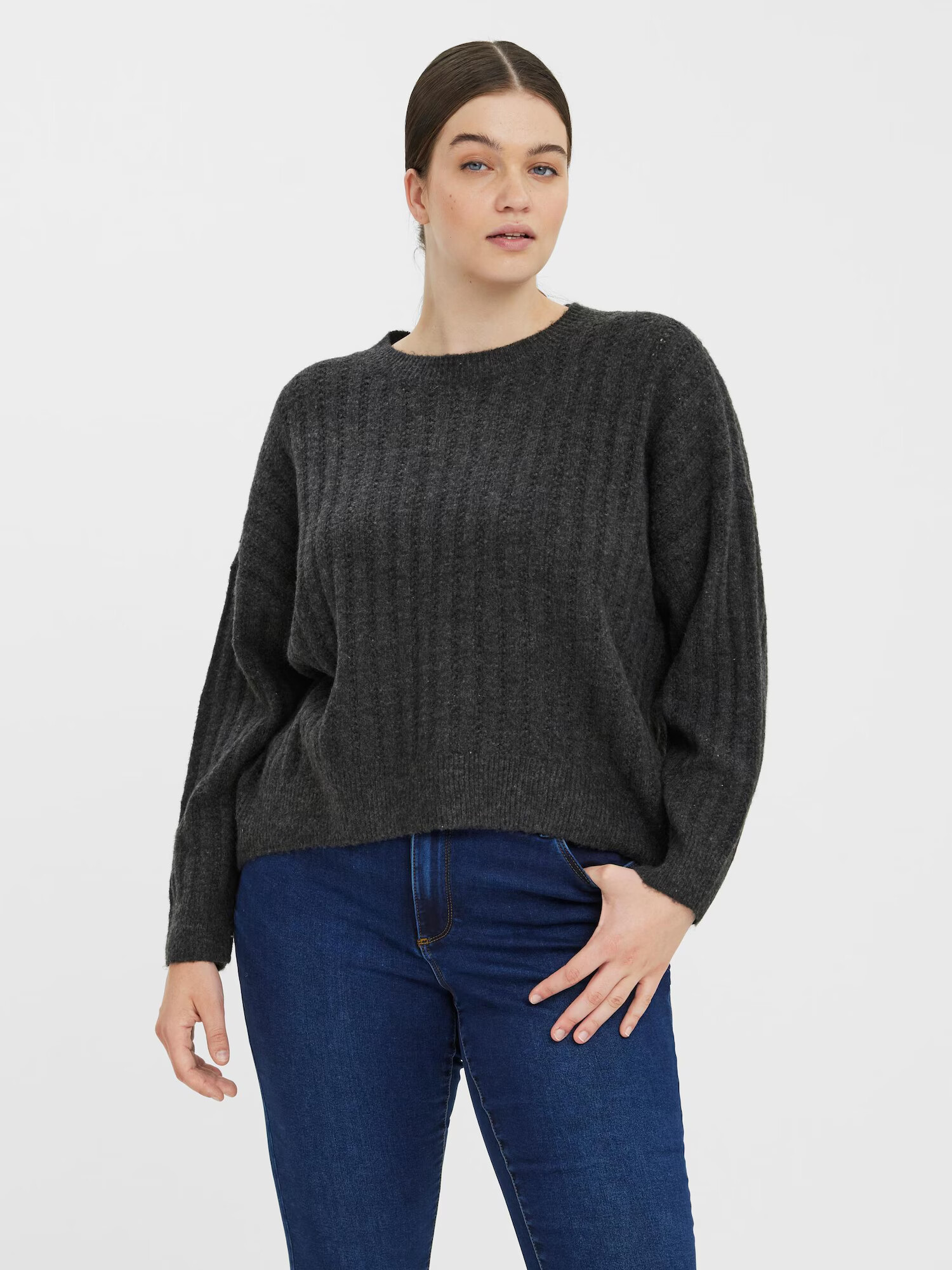 Vero Moda Curve Pulover gri închis - Pled.ro