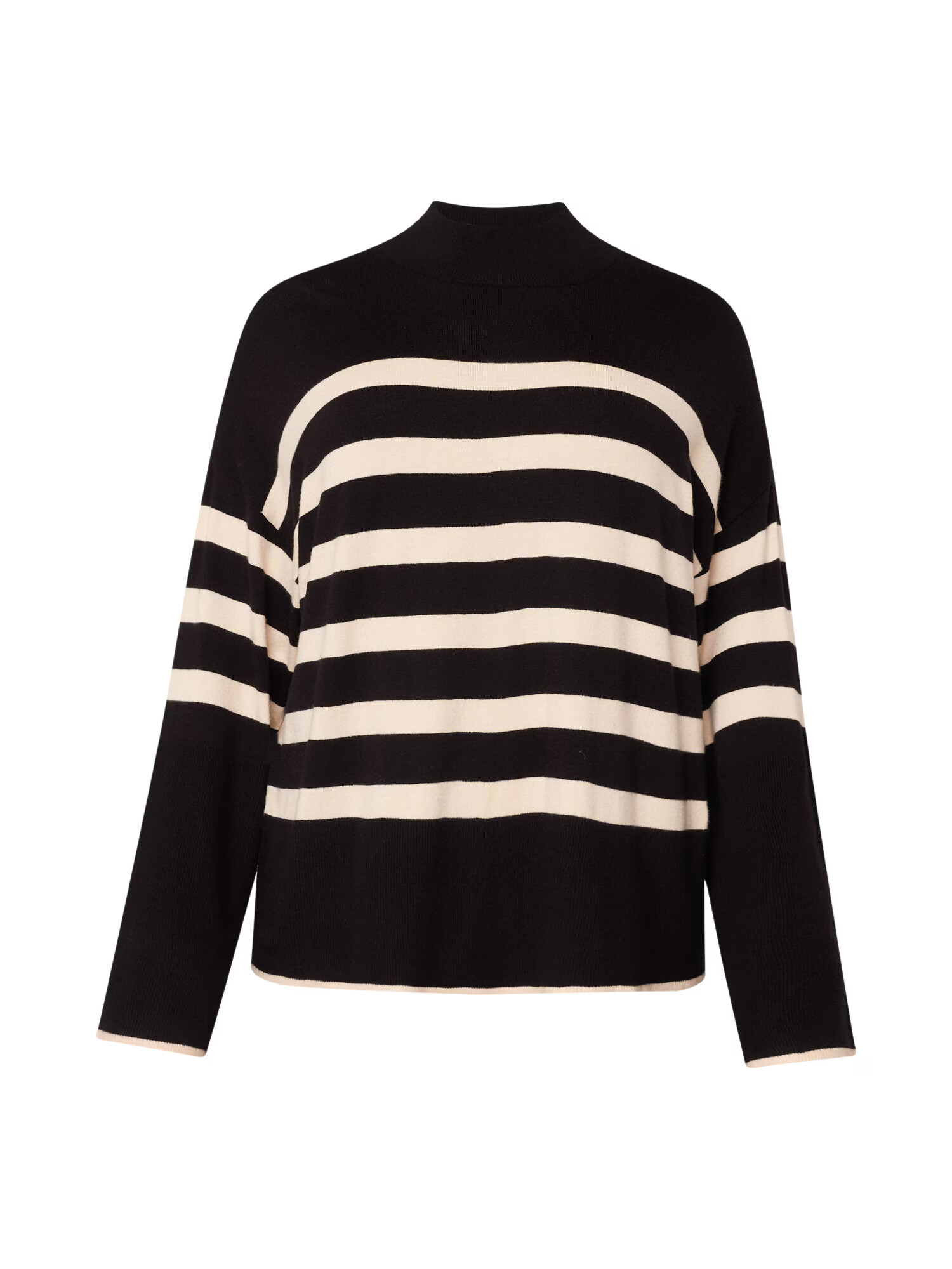 Vero Moda Curve Pulover 'HAPPINESS' negru / alb lână - Pled.ro