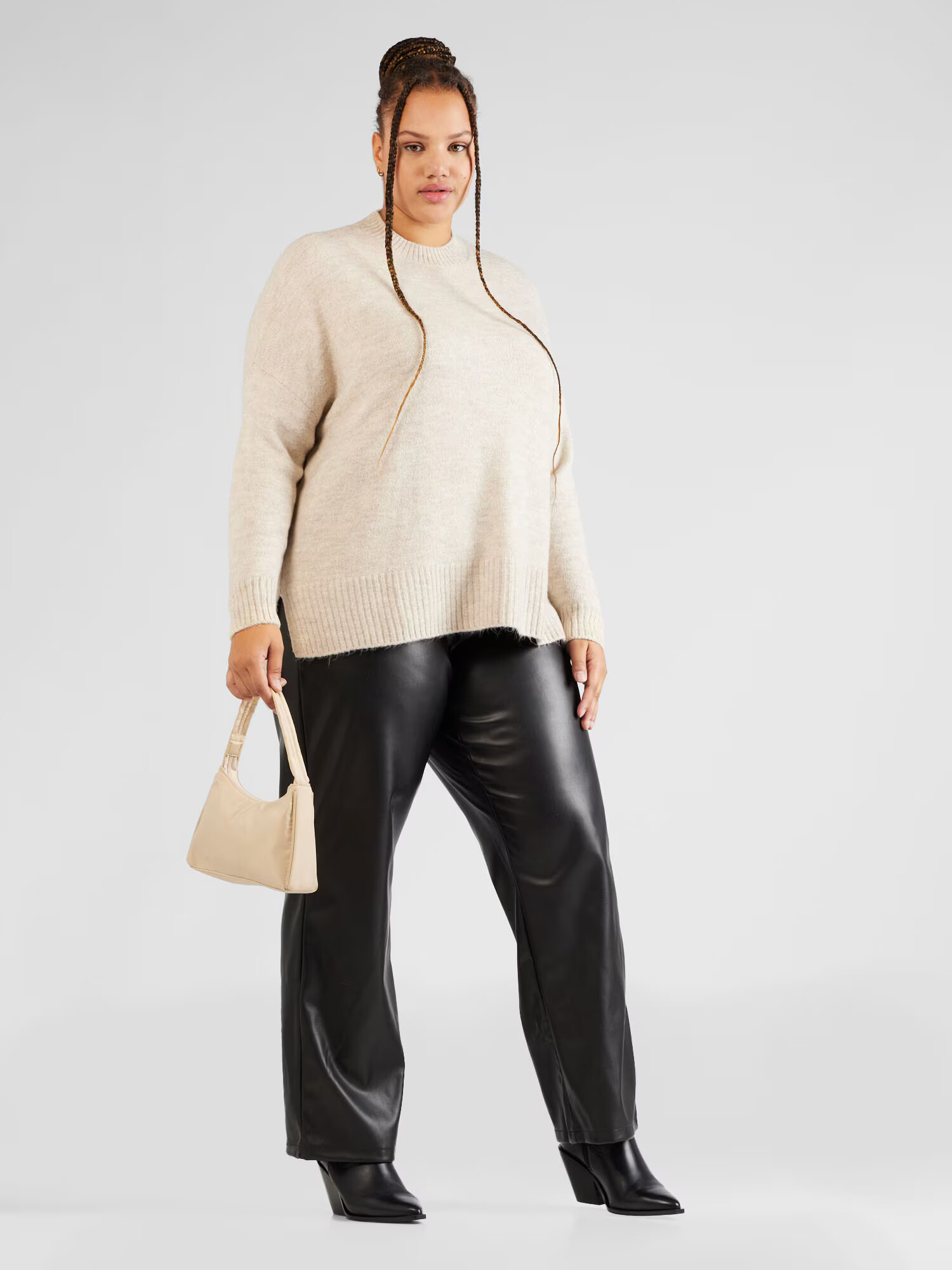 Vero Moda Curve Pulover 'Lefile' bej amestecat - Pled.ro