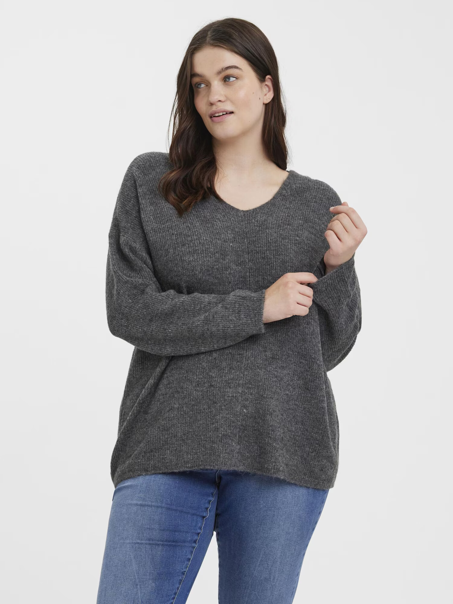 Vero Moda Curve Pulover 'Lefile' gri închis - Pled.ro