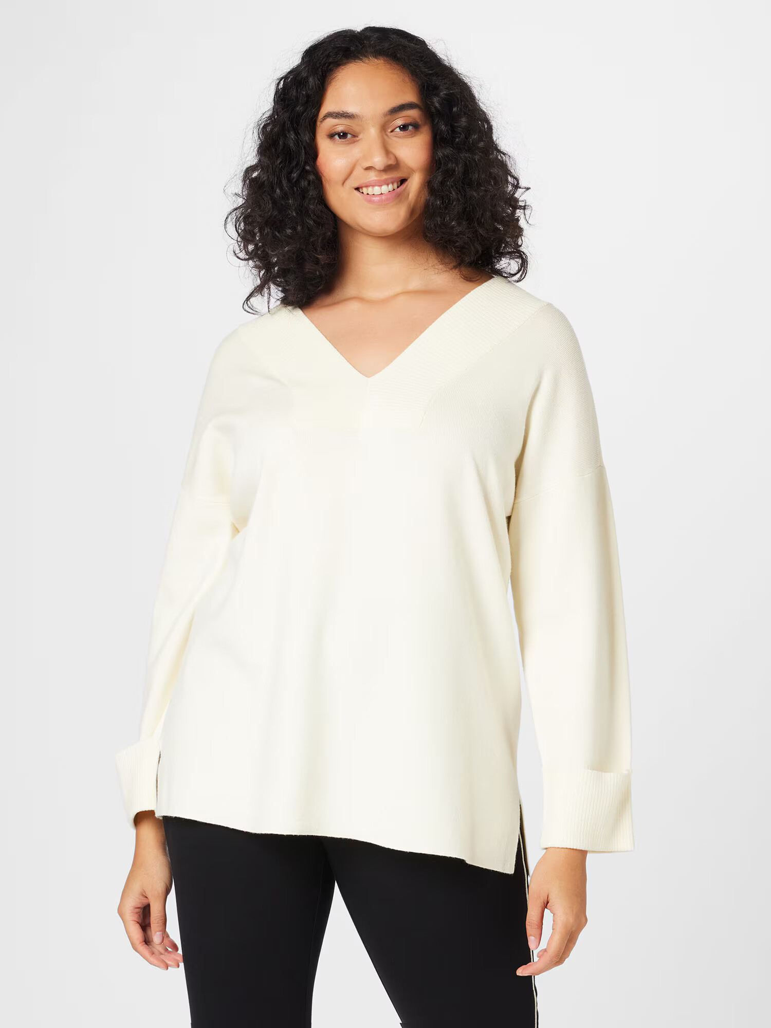 Vero Moda Curve Pulover 'NANCY' bej - Pled.ro