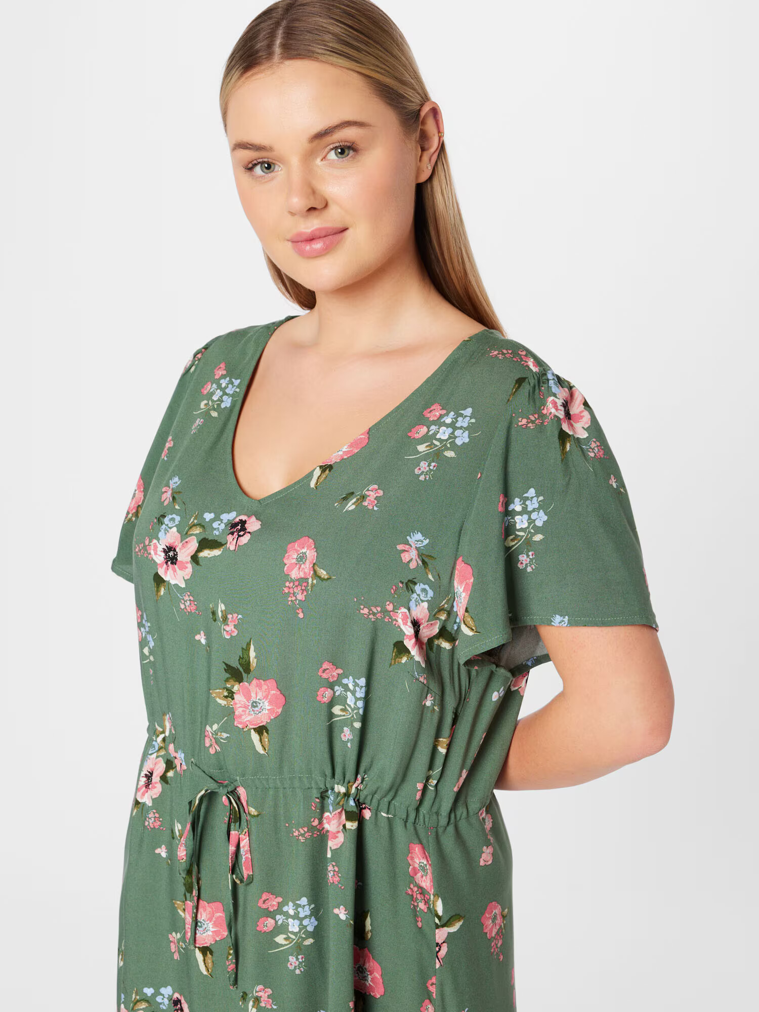 Vero Moda Curve Rochie de vară 'Easy' albastru deschis / verde / verde închis / roz - Pled.ro