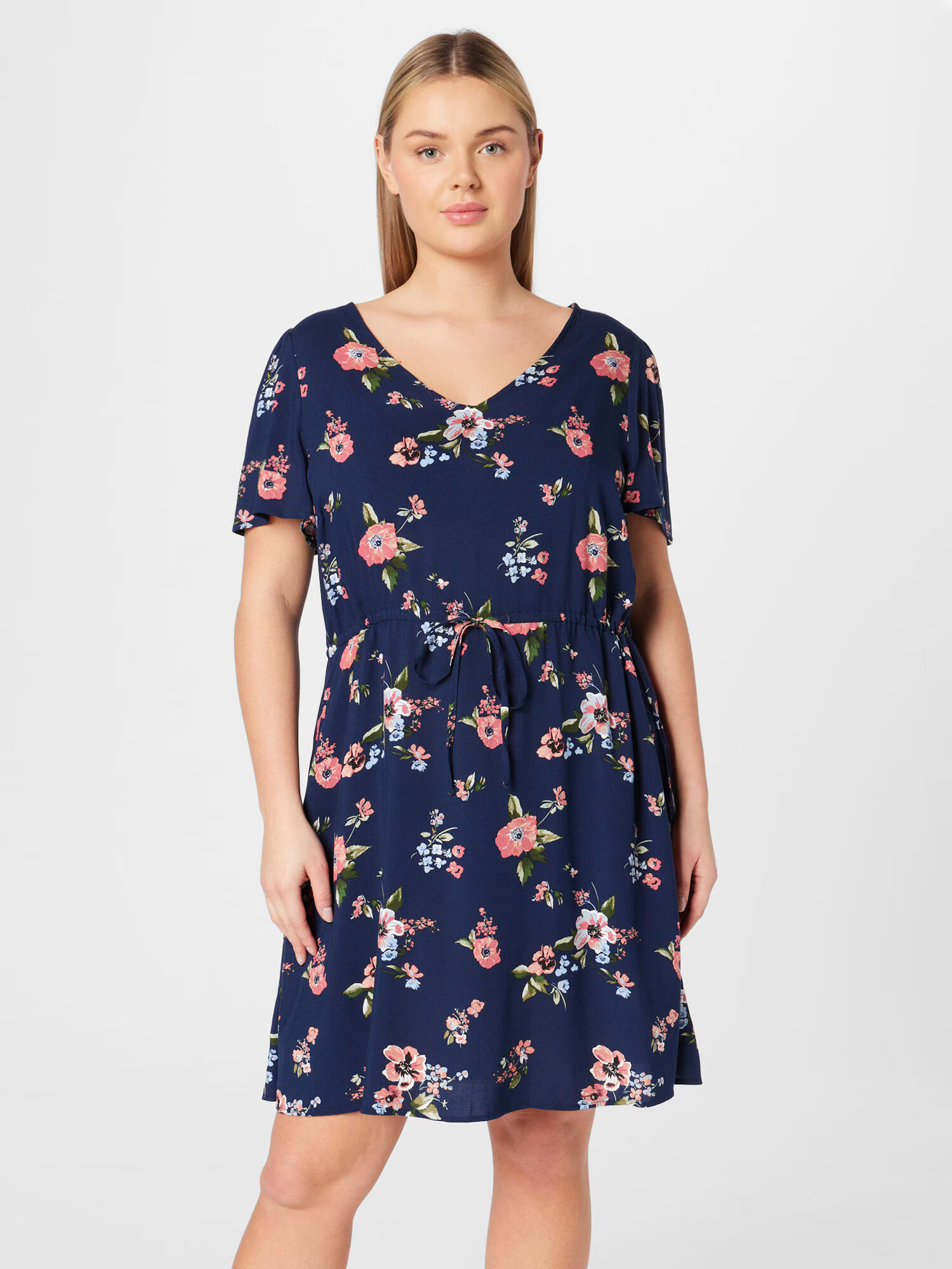 Vero Moda Curve Rochie de vară 'Easy' bej / bleumarin / verde / roz - Pled.ro