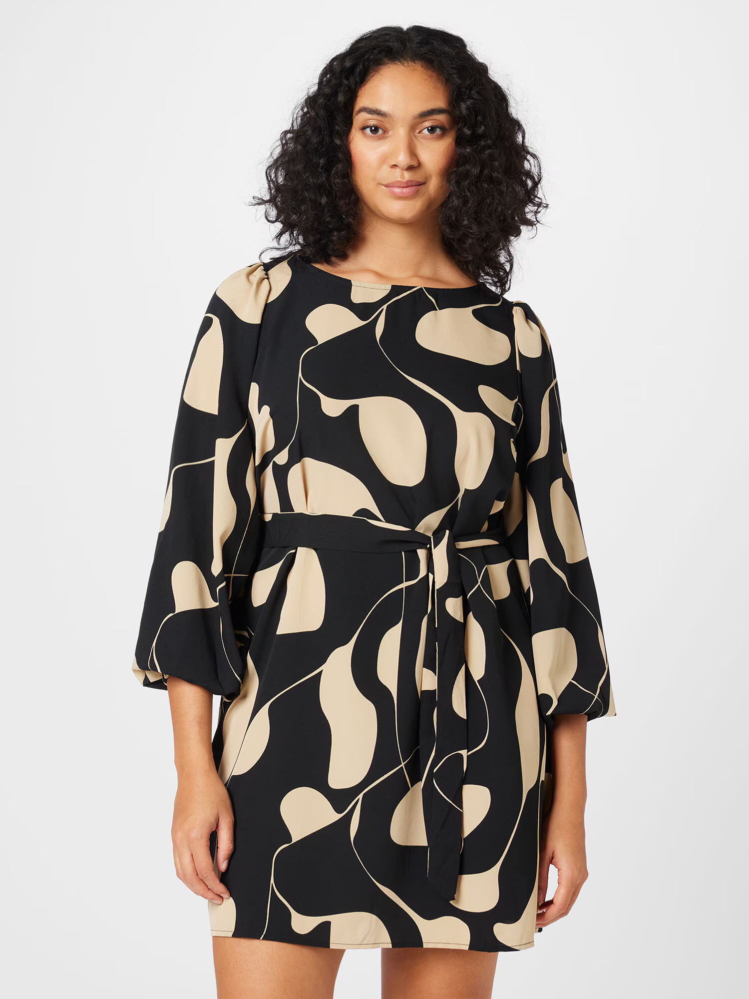 Vero Moda Curve Rochie 'LYDIA' bej / negru - Pled.ro