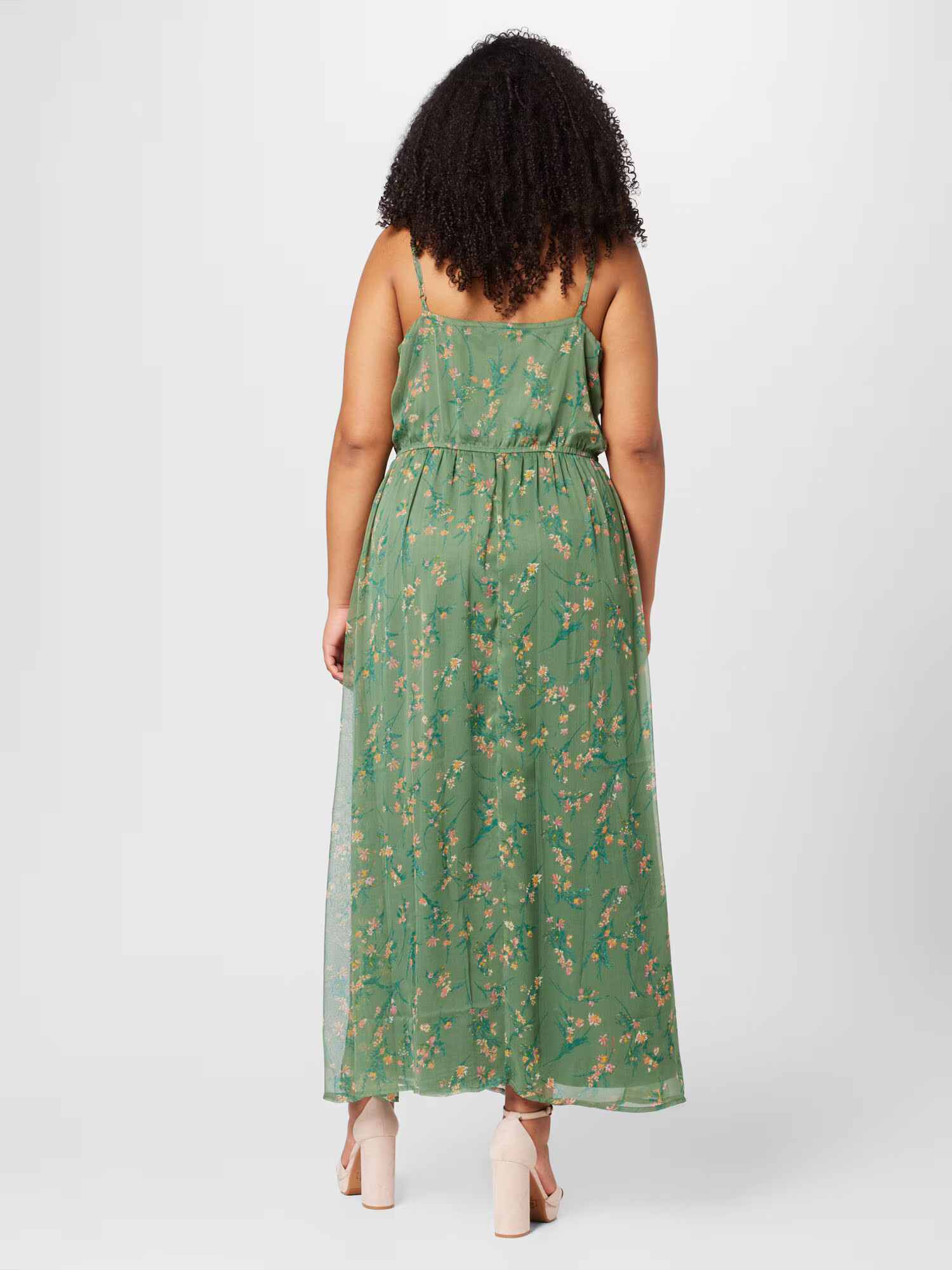 Vero Moda Curve Rochie 'Smilla' galben / verde smarald / verde închis / portocaliu - Pled.ro