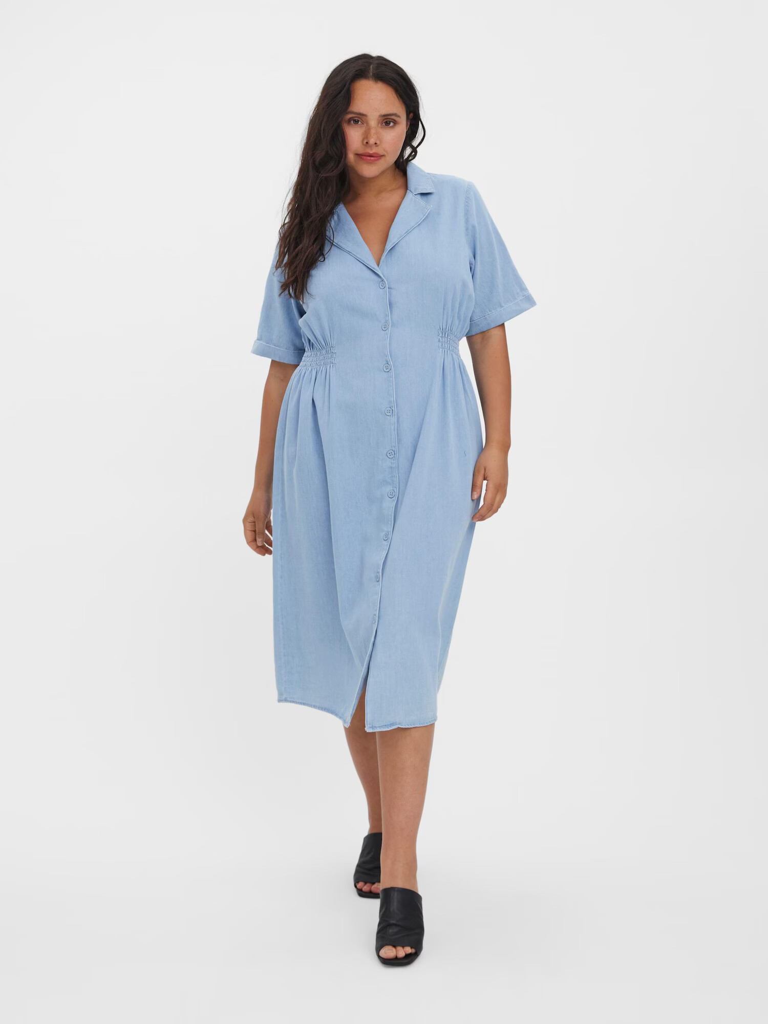 Vero Moda Curve Rochie tip bluză 'Lindsey' albastru denim - Pled.ro