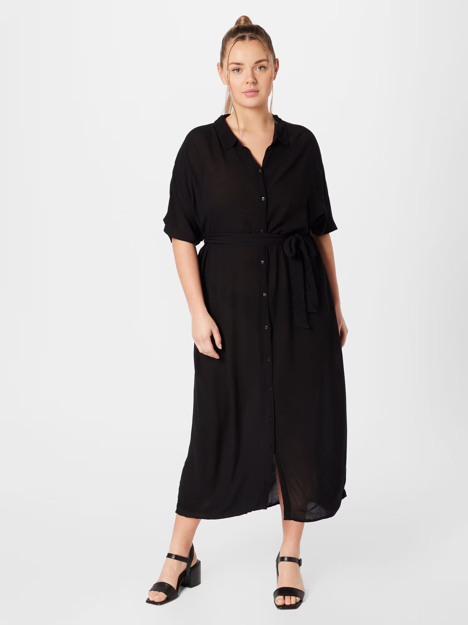 Vero Moda Curve Rochie tip bluză 'Menny' negru - Pled.ro