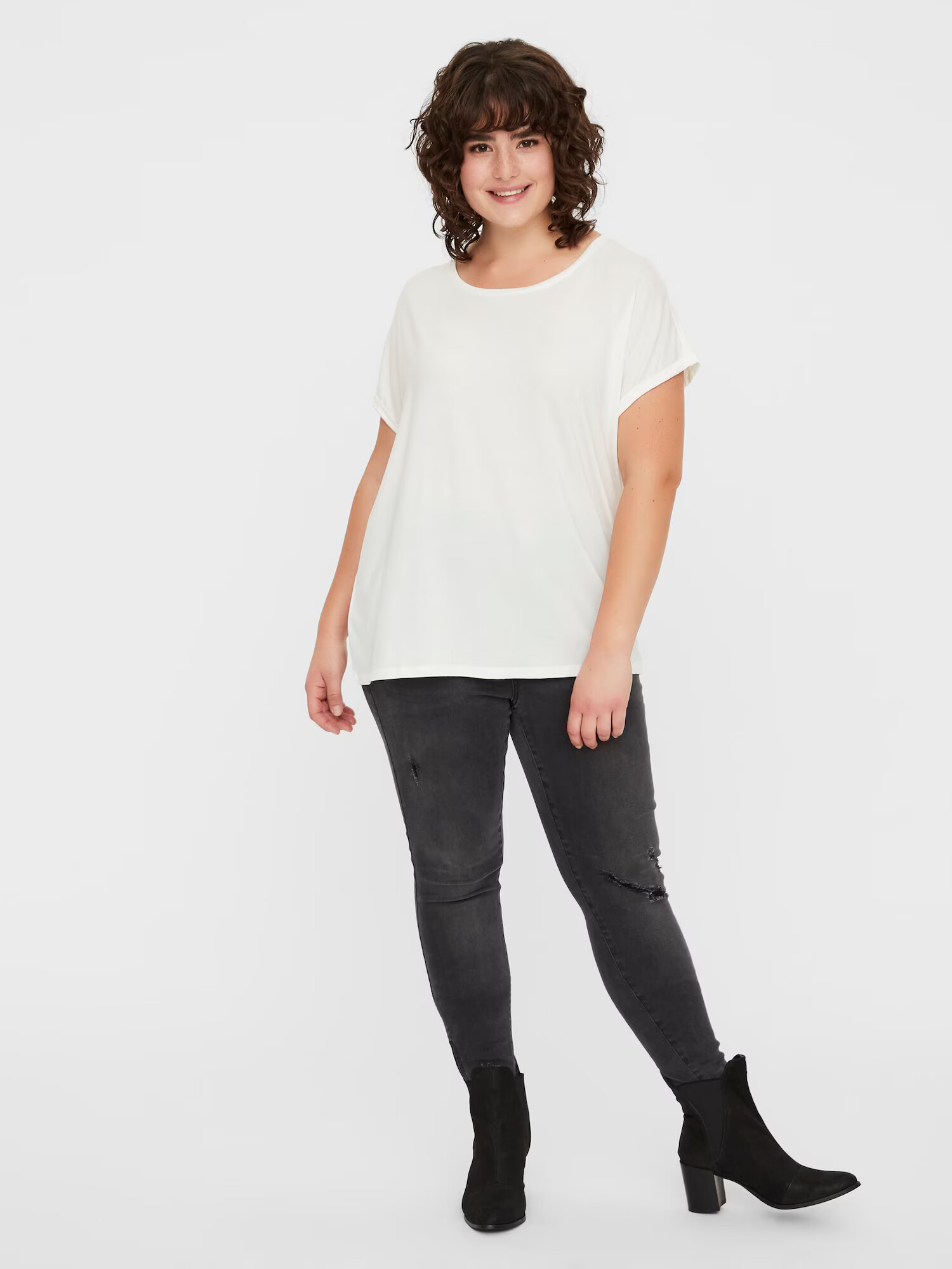 Vero Moda Curve Tricou 'Ava' alb - Pled.ro