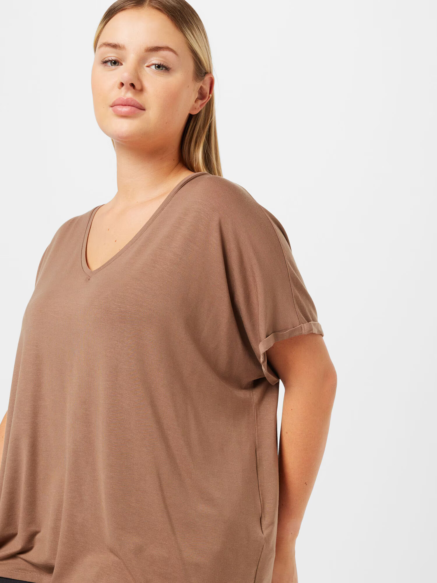 Vero Moda Curve Tricou 'AYA' maro deschis - Pled.ro