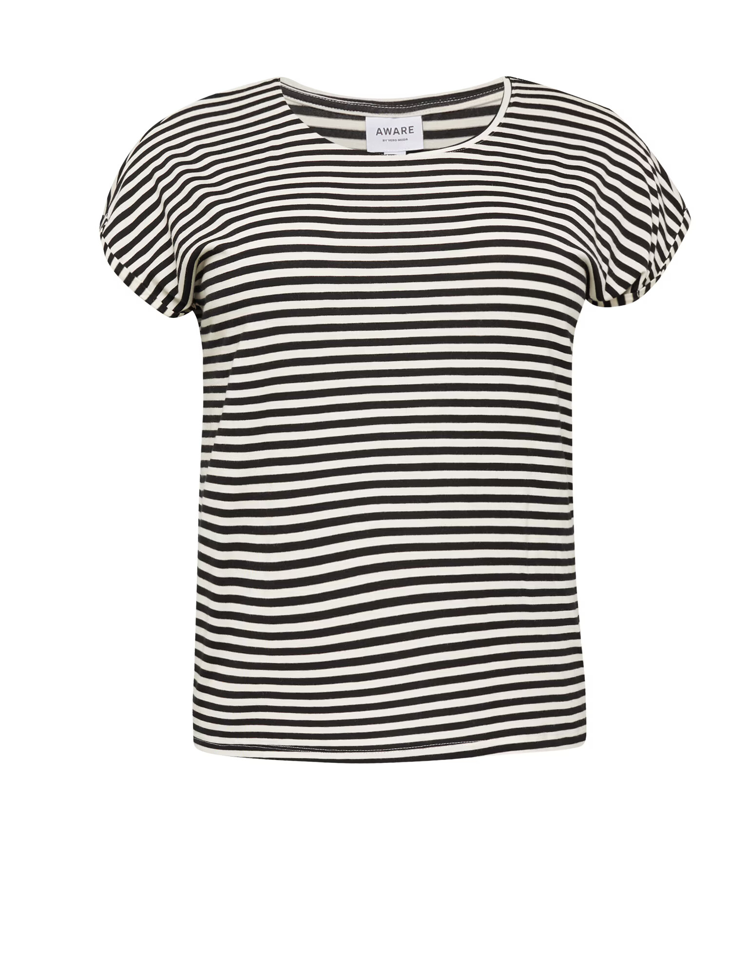 Vero Moda Curve Tricou 'AYA' negru / alb - Pled.ro