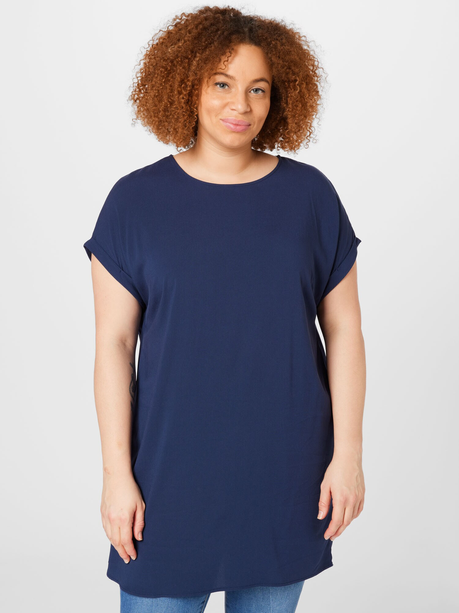 Vero Moda Curve Tricou 'Bicca' albastru închis - Pled.ro