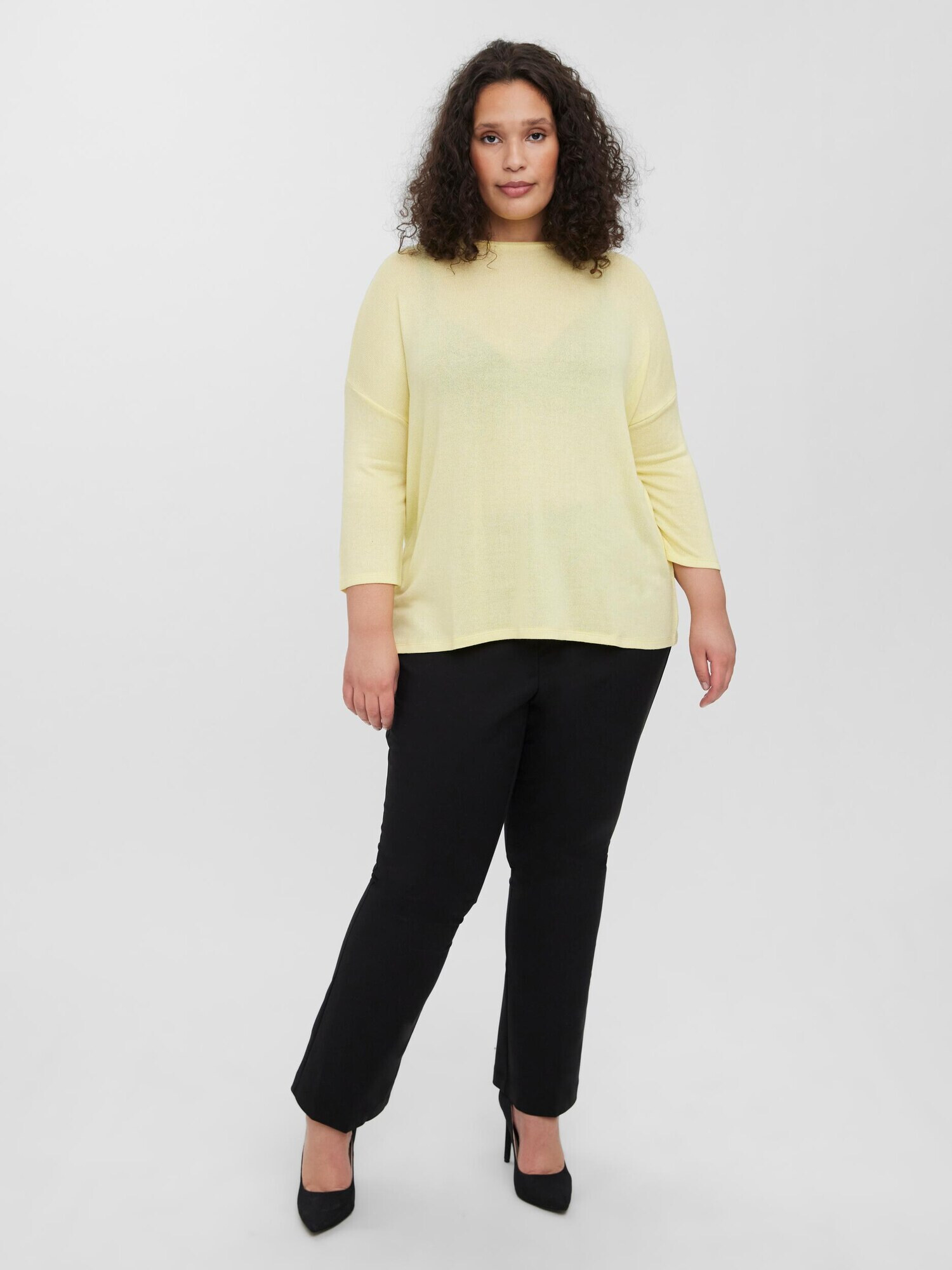 Vero Moda Curve Tricou 'Brianna' galben deschis - Pled.ro