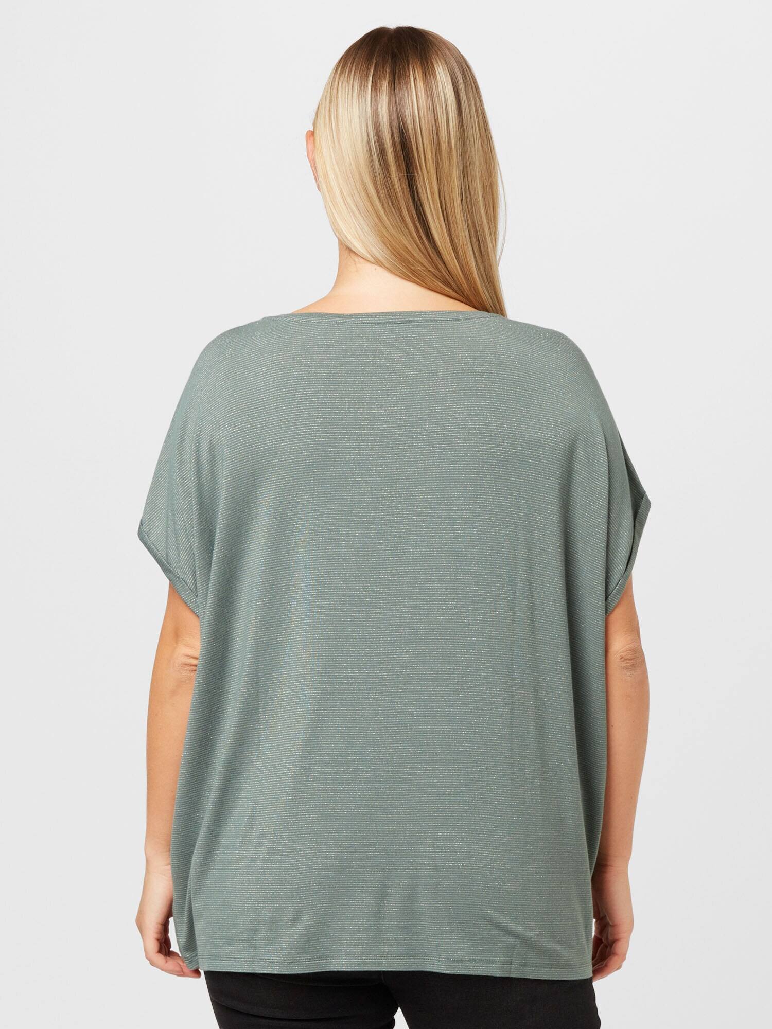 Vero Moda Curve Tricou 'LAVA' verde închis / argintiu - Pled.ro