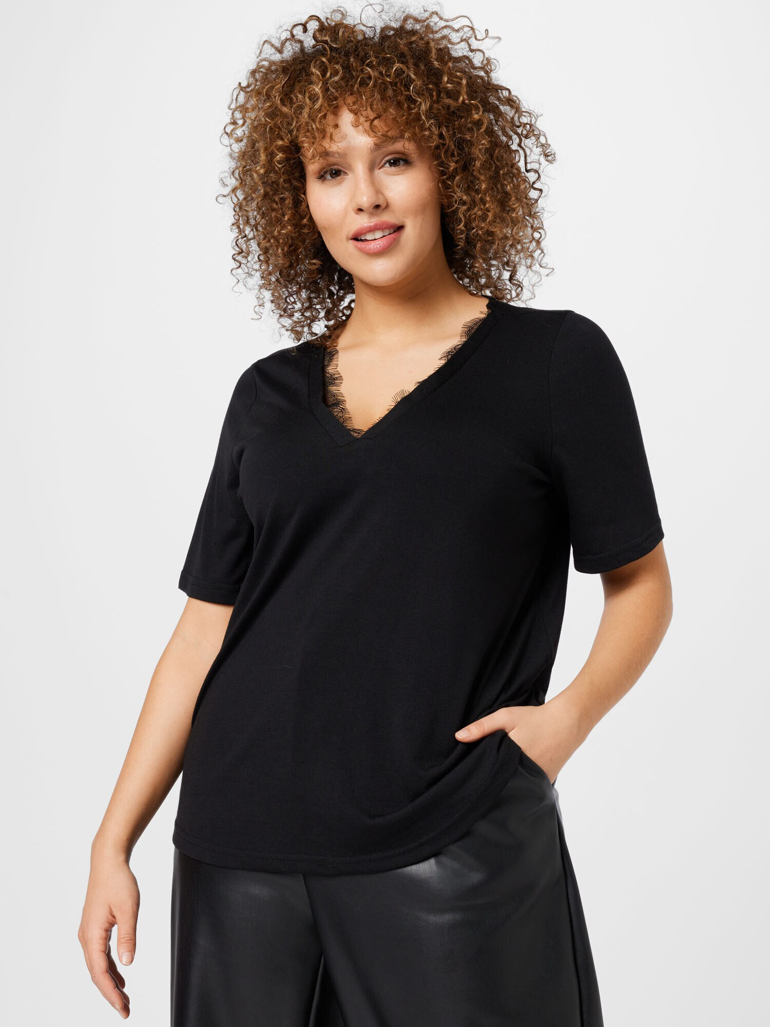 Vero Moda Curve Tricou negru - Pled.ro