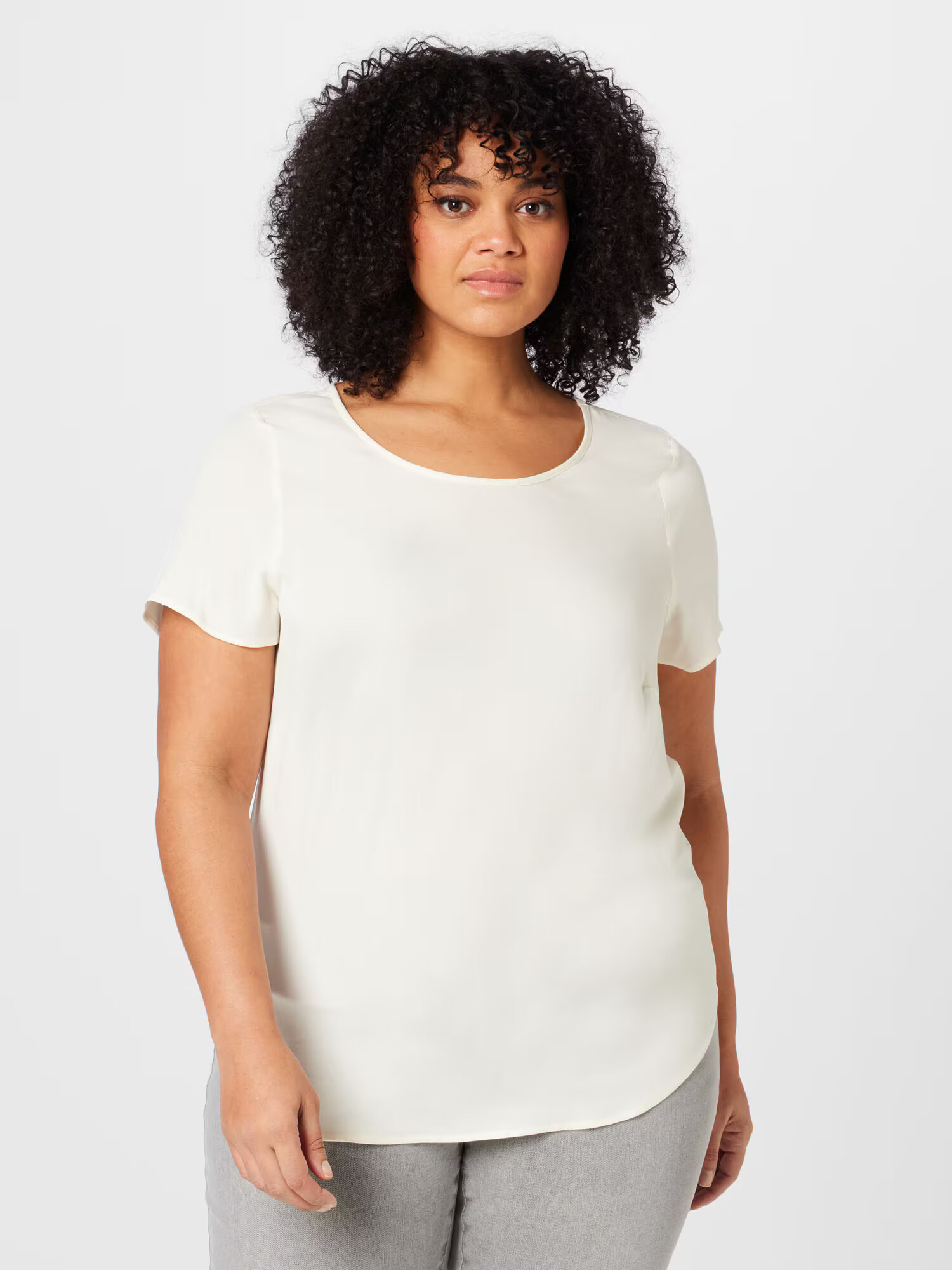 Vero Moda Curve Tricou 'REBECCA' alb natural - Pled.ro