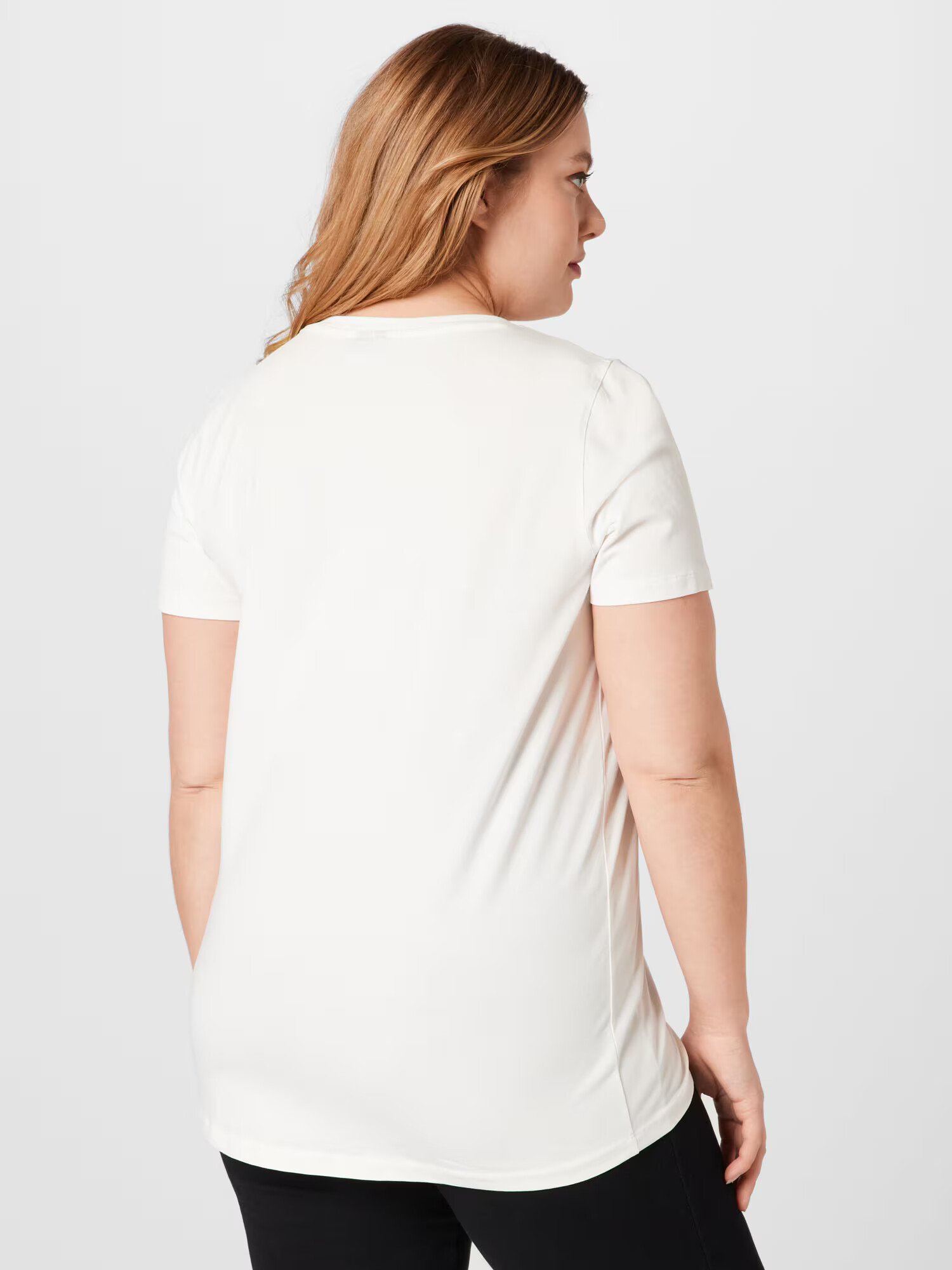 Vero Moda Curve Tricou 'SALIE' roz / alb - Pled.ro