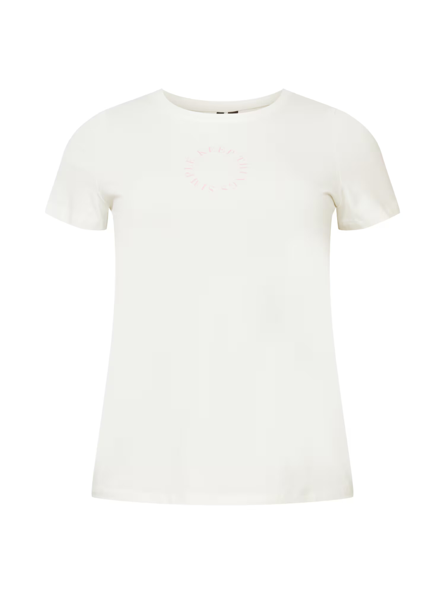 Vero Moda Curve Tricou 'SANDRA' roz / alb - Pled.ro