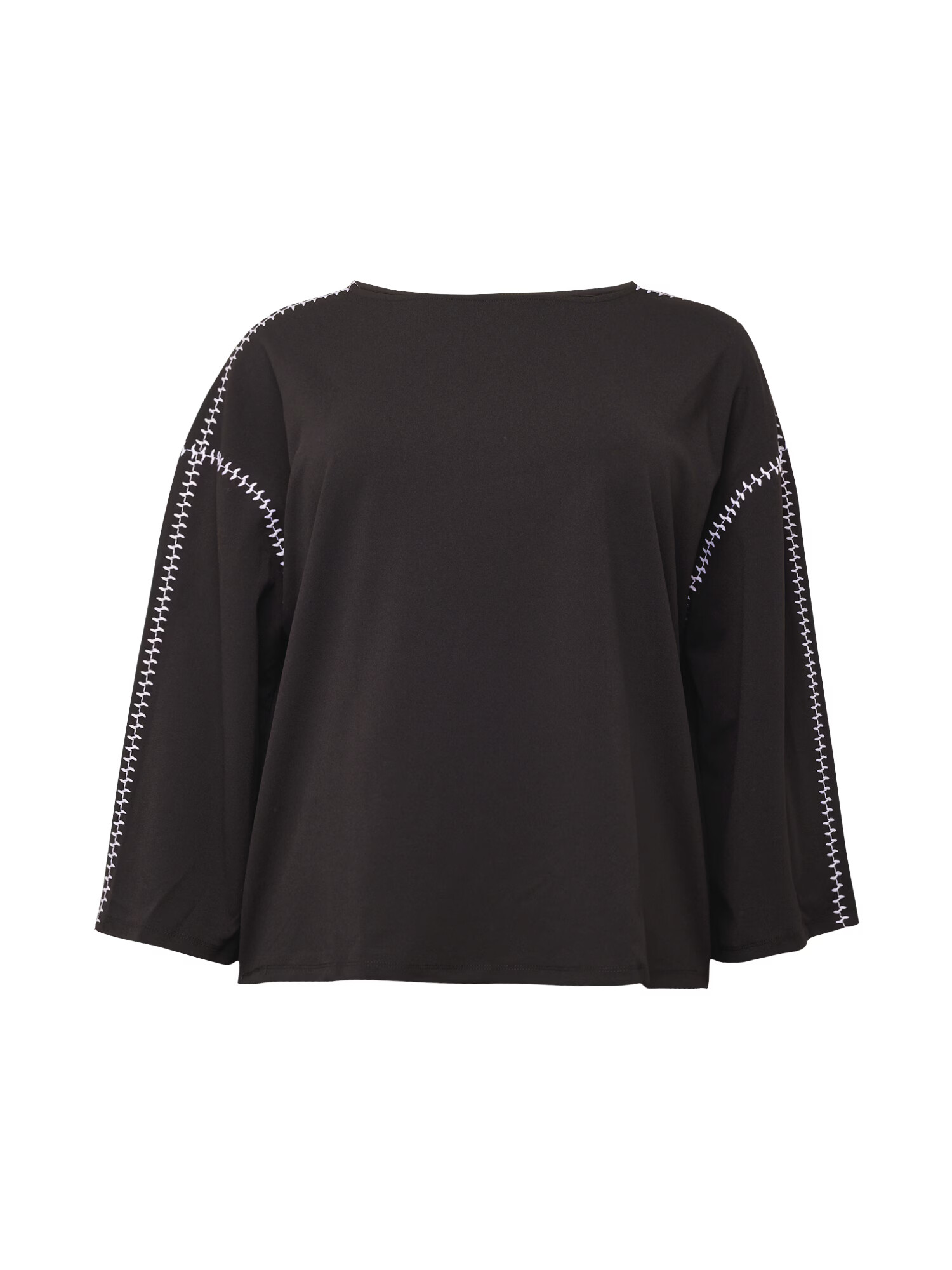 Vero Moda Curve Tricou 'VALENTINA' negru / alb - Pled.ro