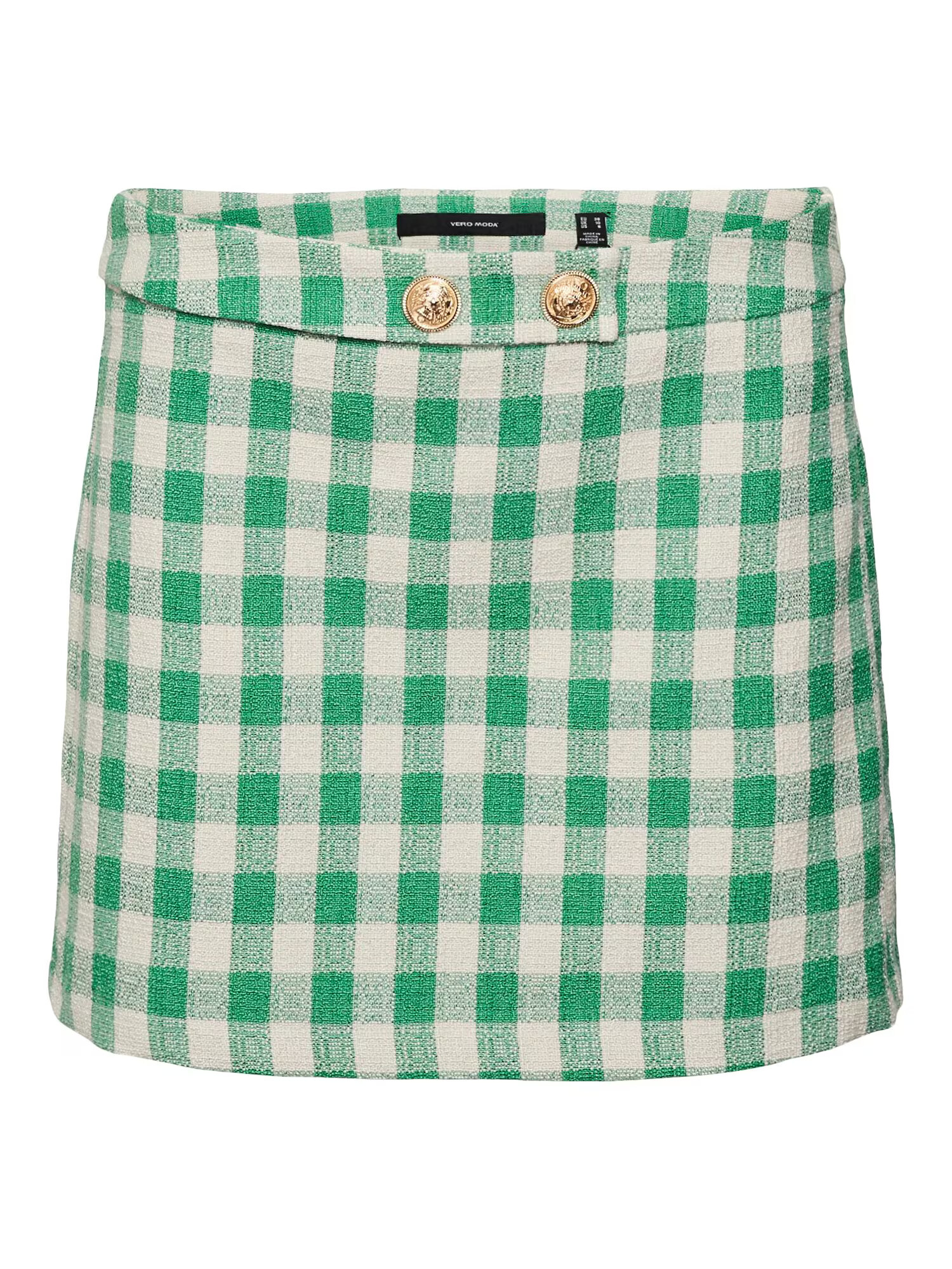 VERO MODA Fustă 'Breelil' verde / alb - Pled.ro