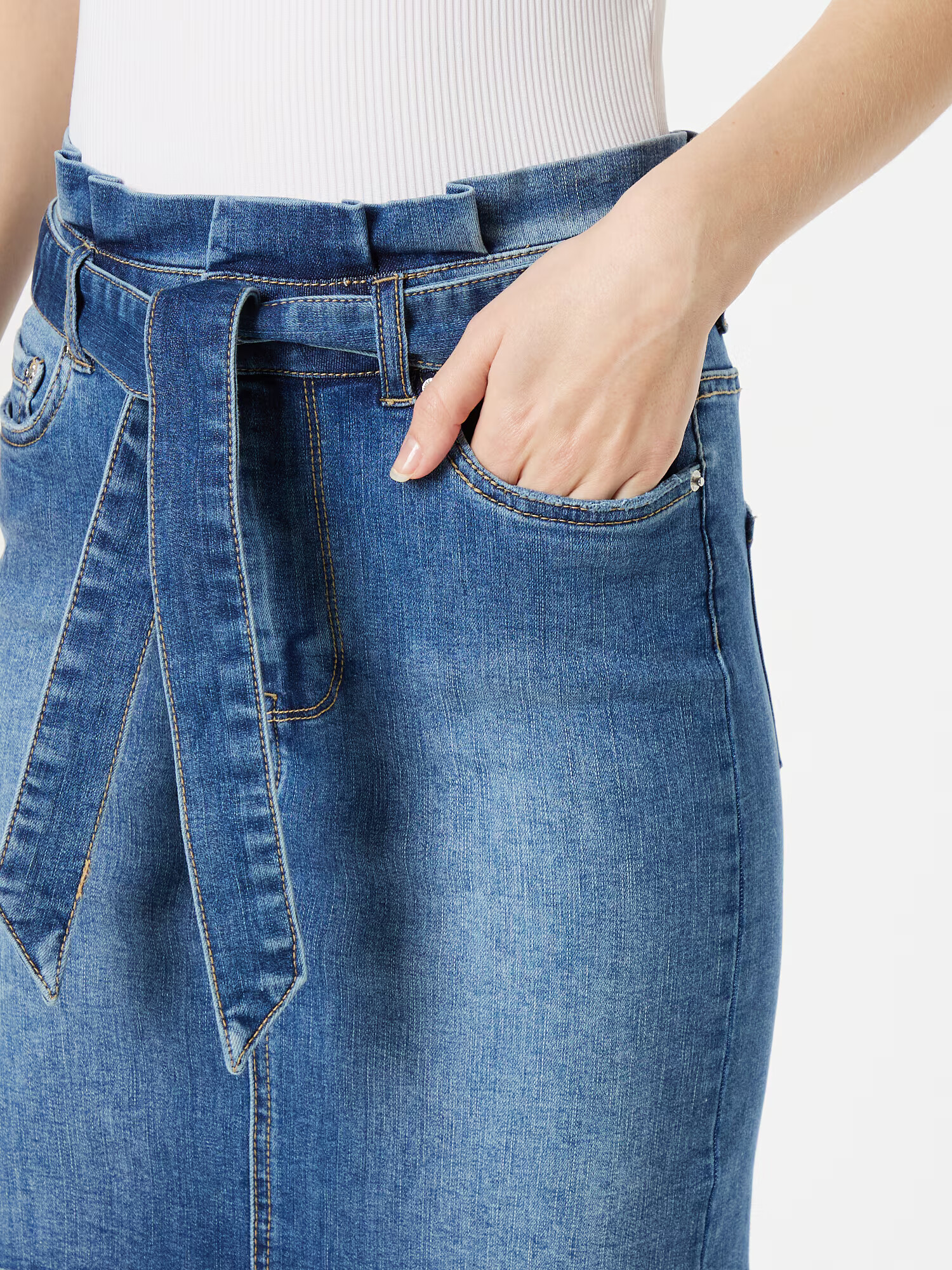 VERO MODA Fustă 'ELLI' albastru denim - Pled.ro