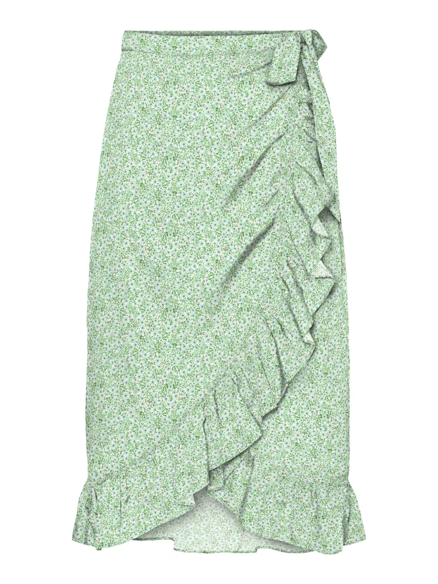 VERO MODA Fustă 'Henna' albastru / verde / alb - Pled.ro