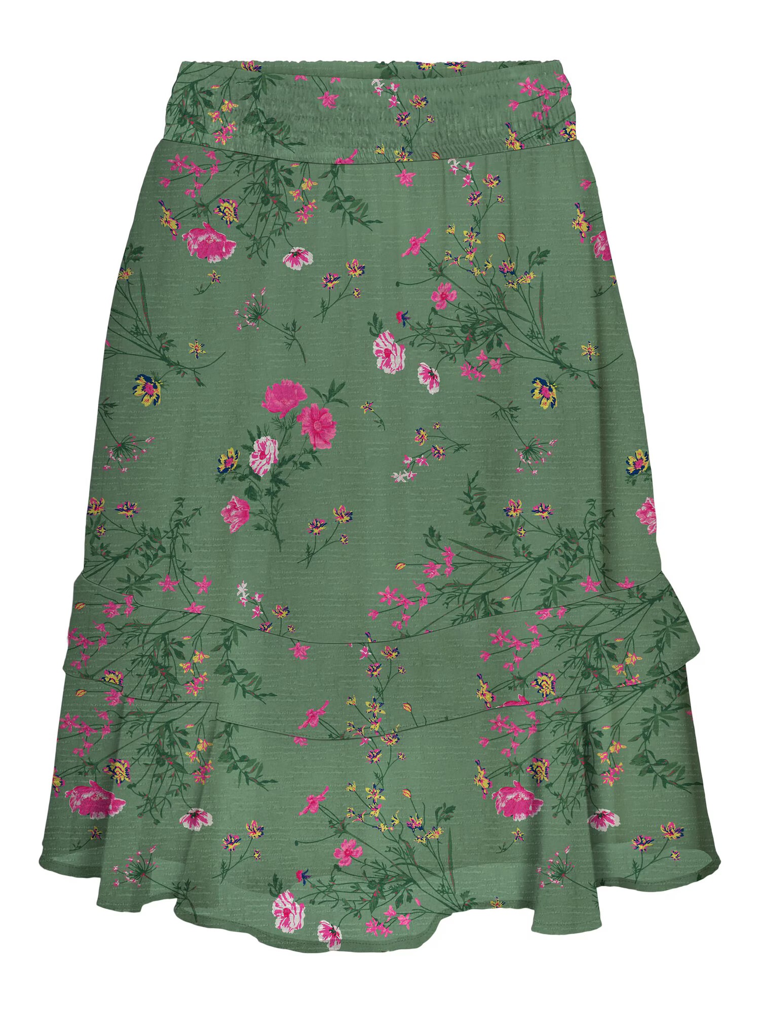 VERO MODA Fustă 'ROSA' galben / verde închis / roz / alb - Pled.ro