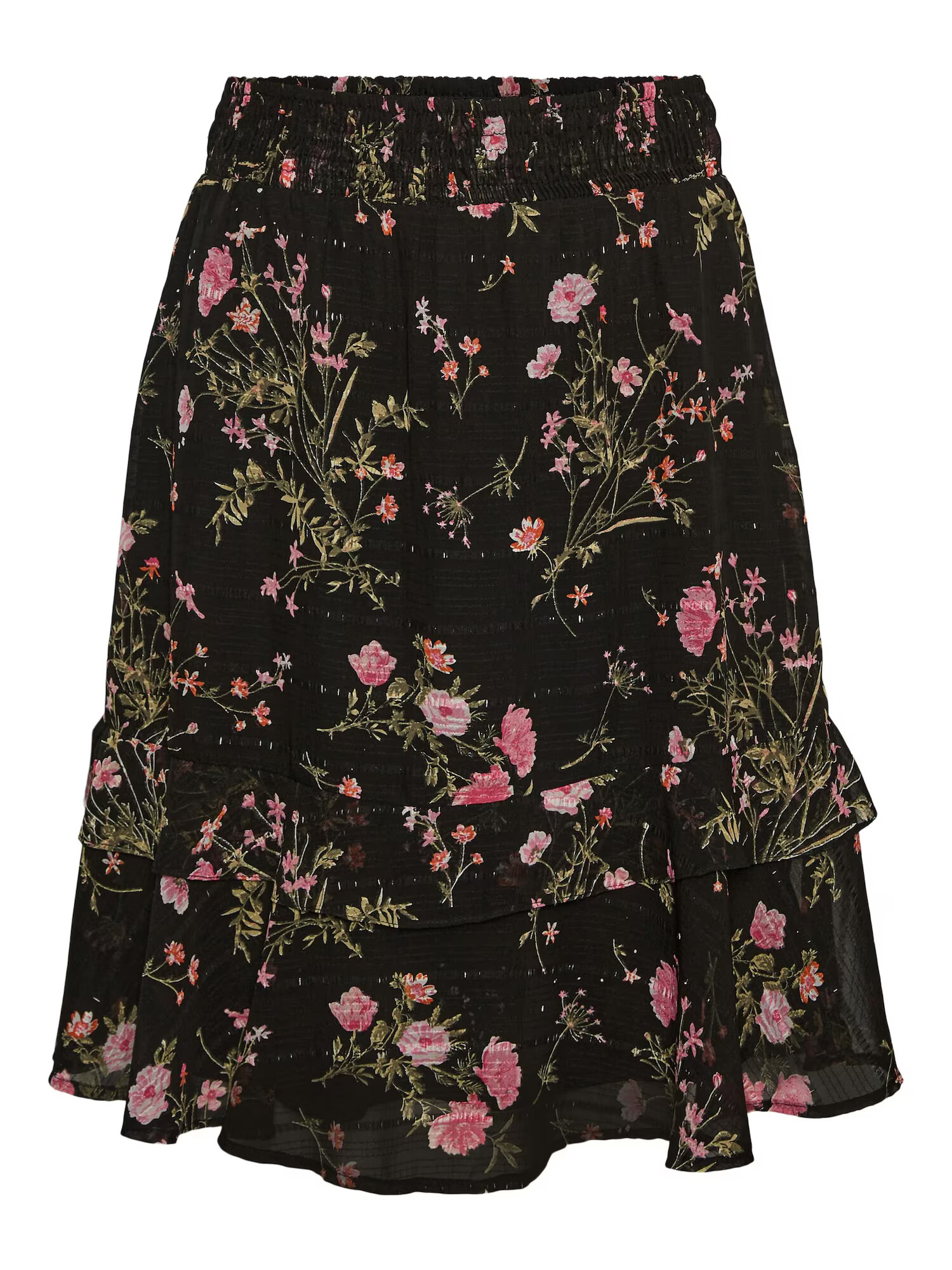 VERO MODA Fustă 'ROSA' verde / roz / negru / alb - Pled.ro