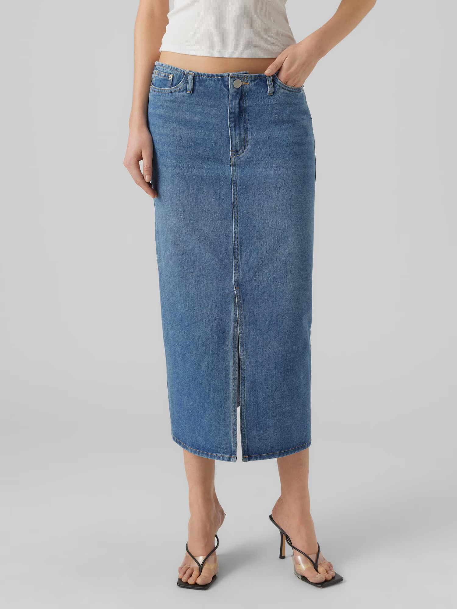 VERO MODA Fustă 'Taylor' albastru denim - Pled.ro