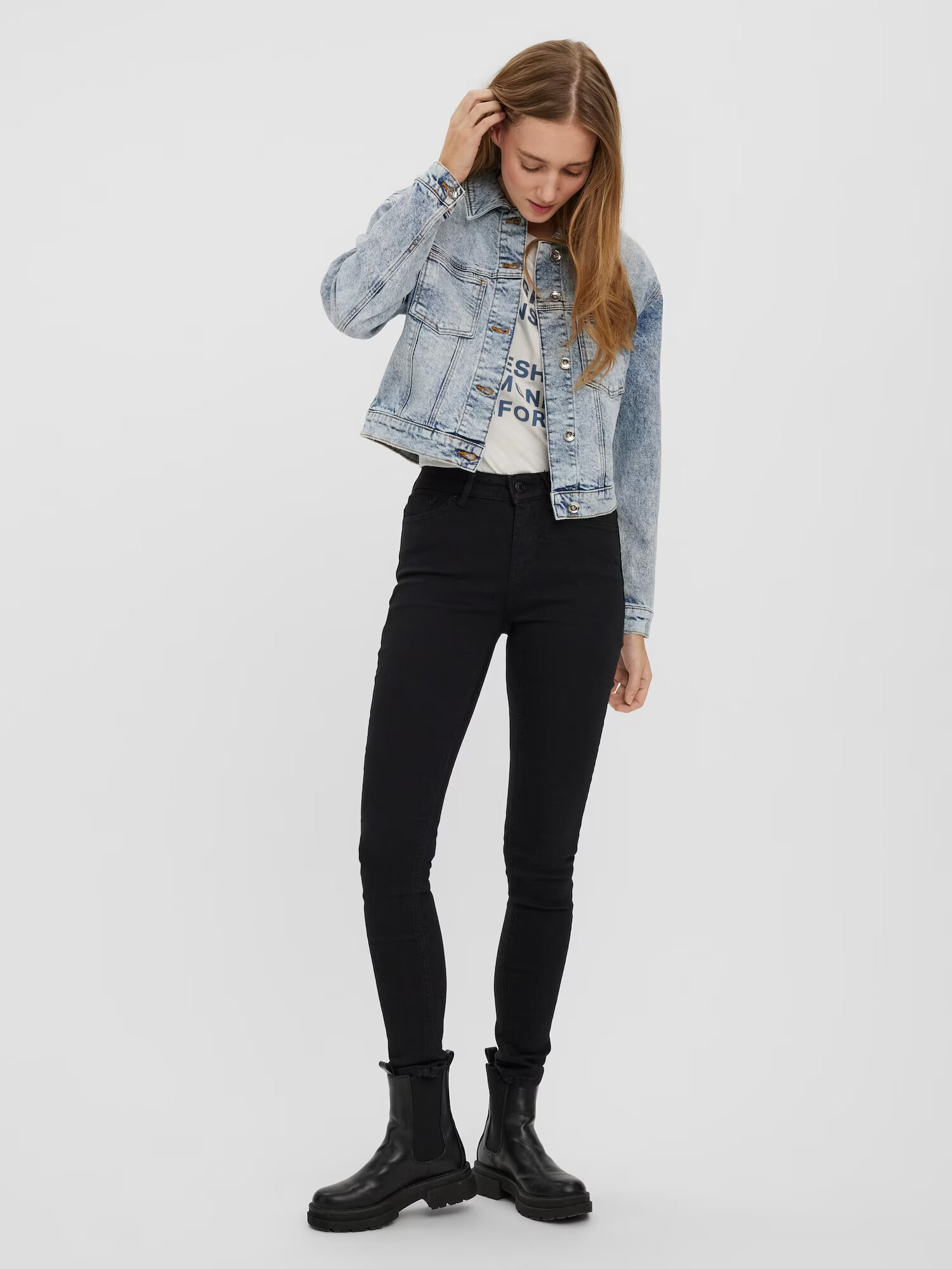 VERO MODA Geacă de primăvară-toamnă 'Brenda' albastru denim - Pled.ro