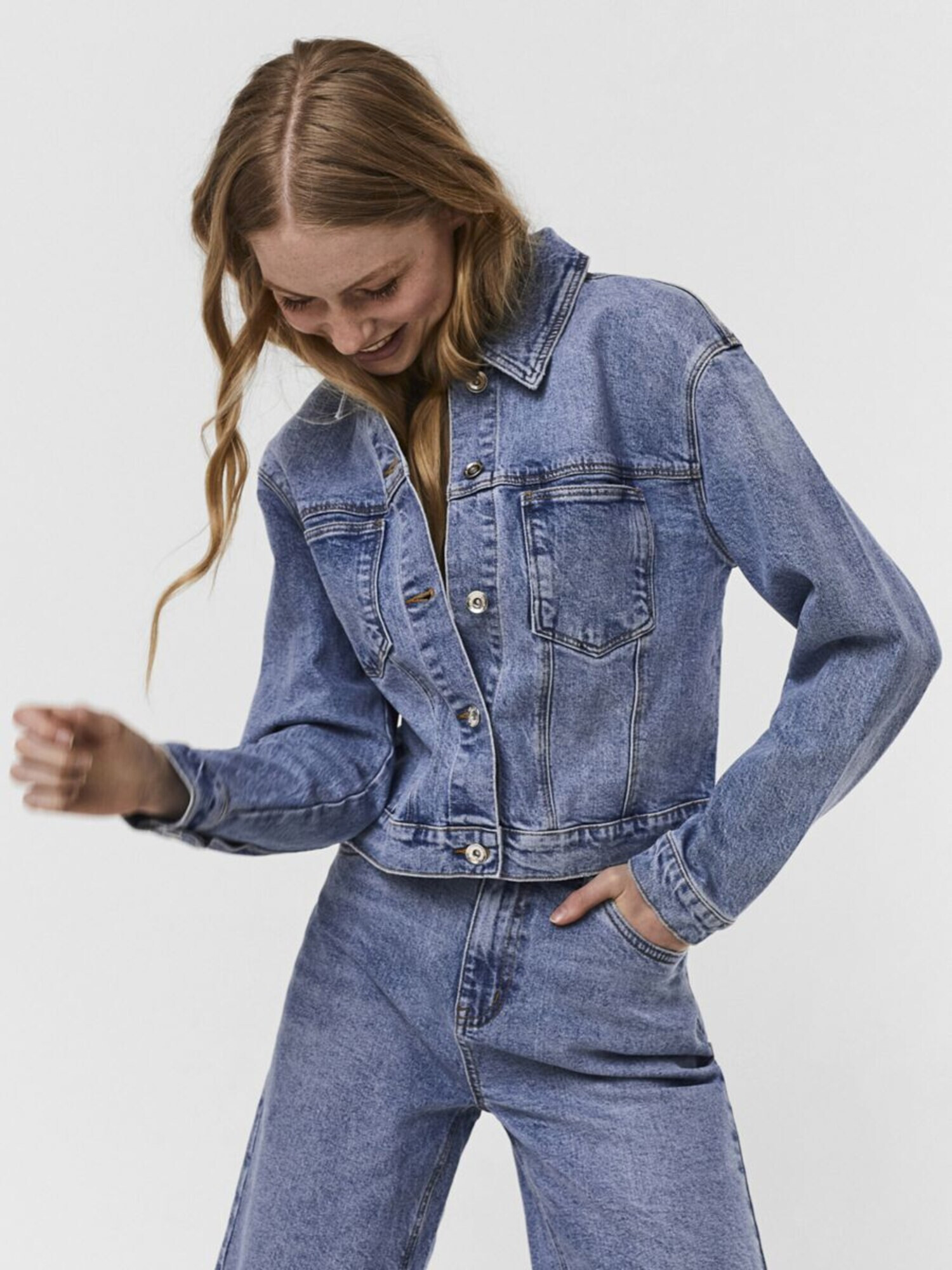 VERO MODA Geacă de primăvară-toamnă 'Brenda' albastru denim - Pled.ro