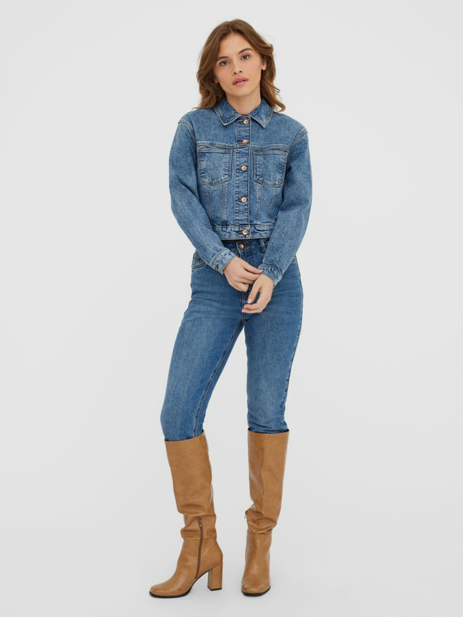 VERO MODA Geacă de primăvară-toamnă 'Brenda' albastru denim - Pled.ro