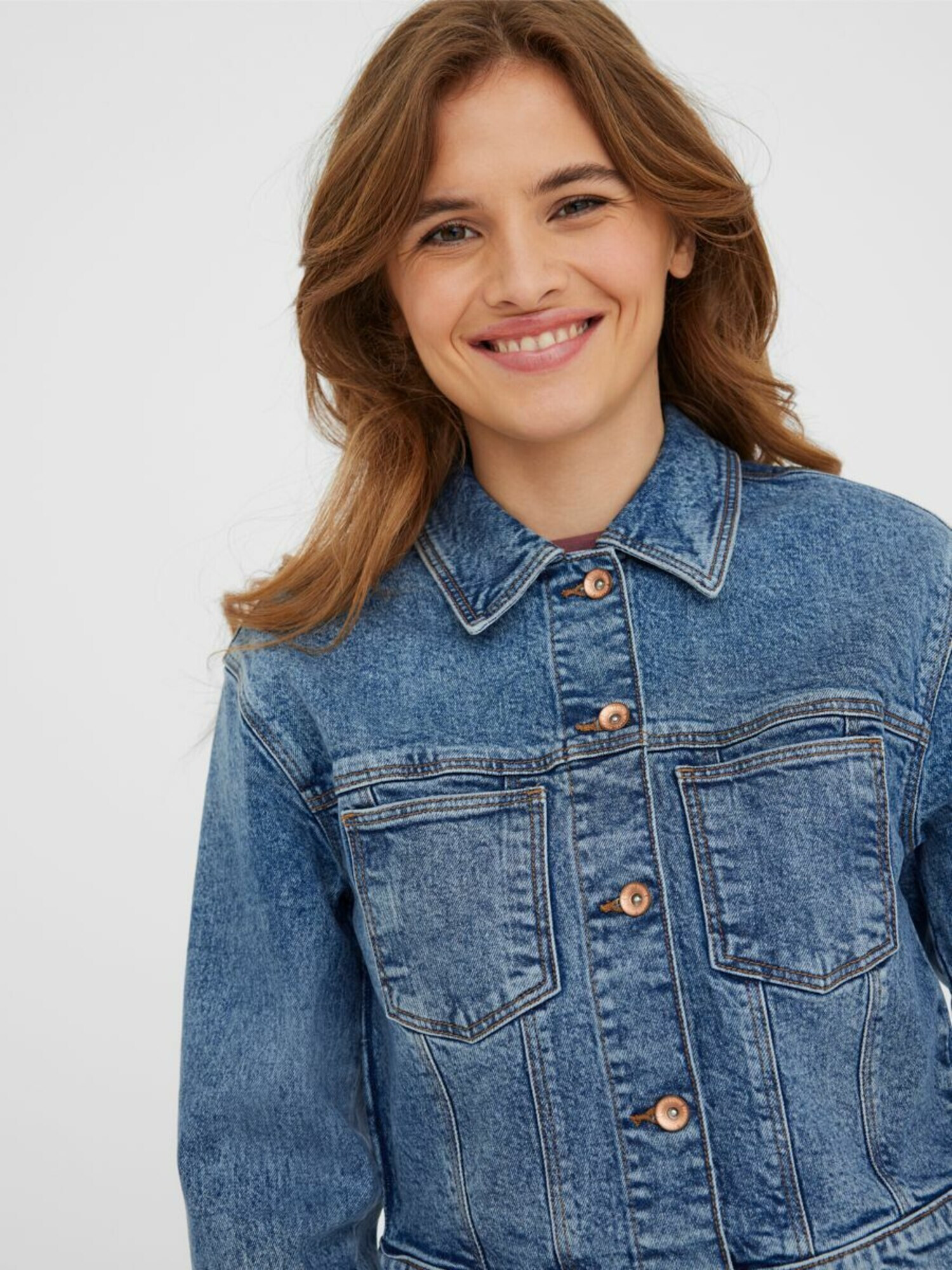 VERO MODA Geacă de primăvară-toamnă 'Brenda' albastru denim - Pled.ro