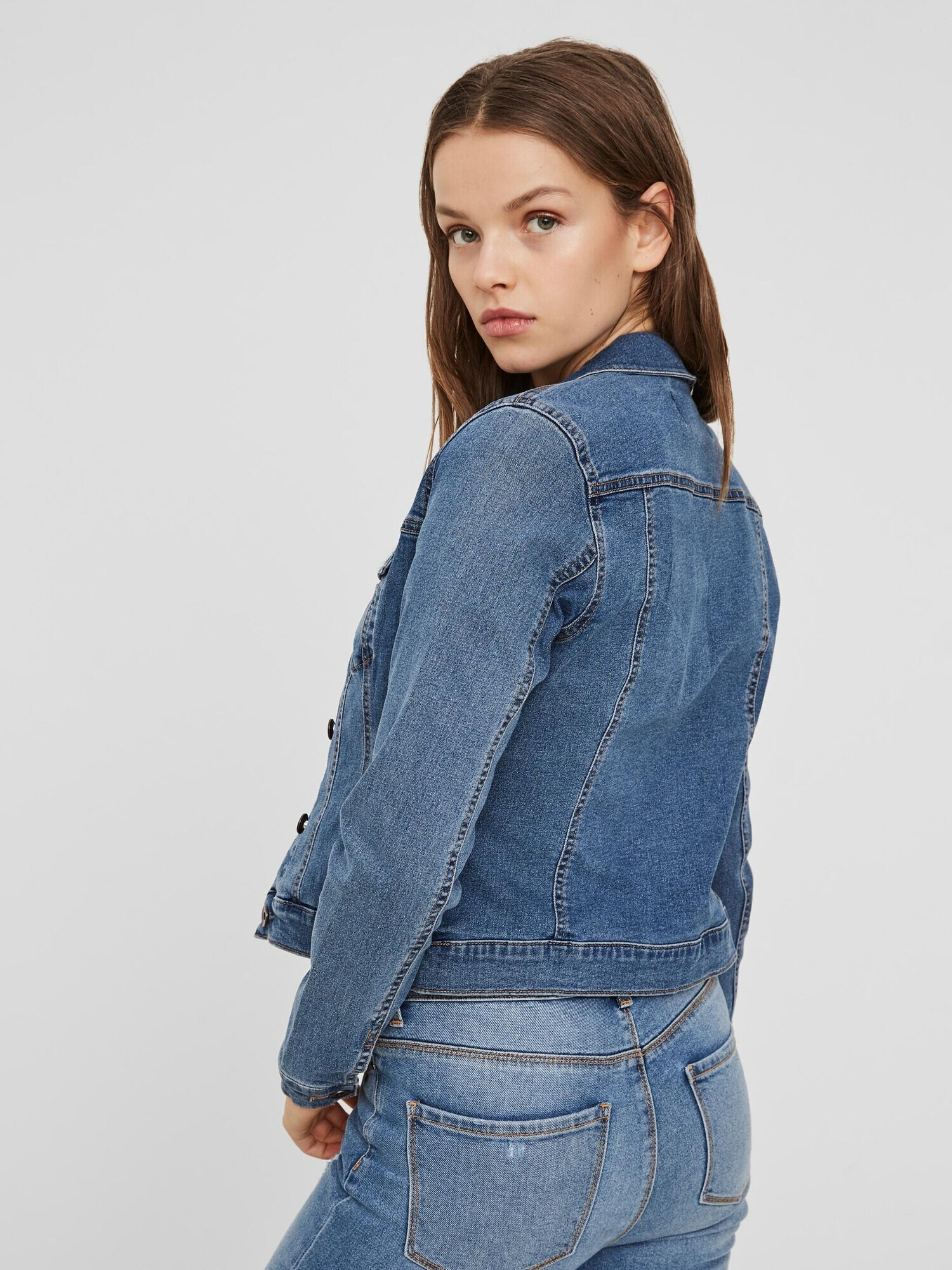 VERO MODA Geacă de primăvară-toamnă 'Hot Soya' albastru denim - Pled.ro