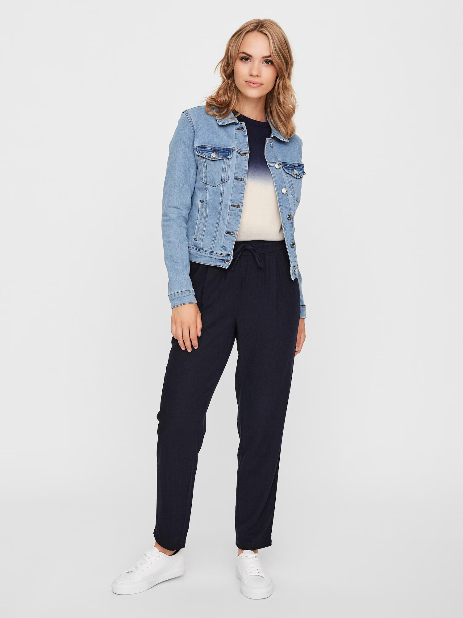 VERO MODA Geacă de primăvară-toamnă 'HOT SOYA' albastru denim - Pled.ro